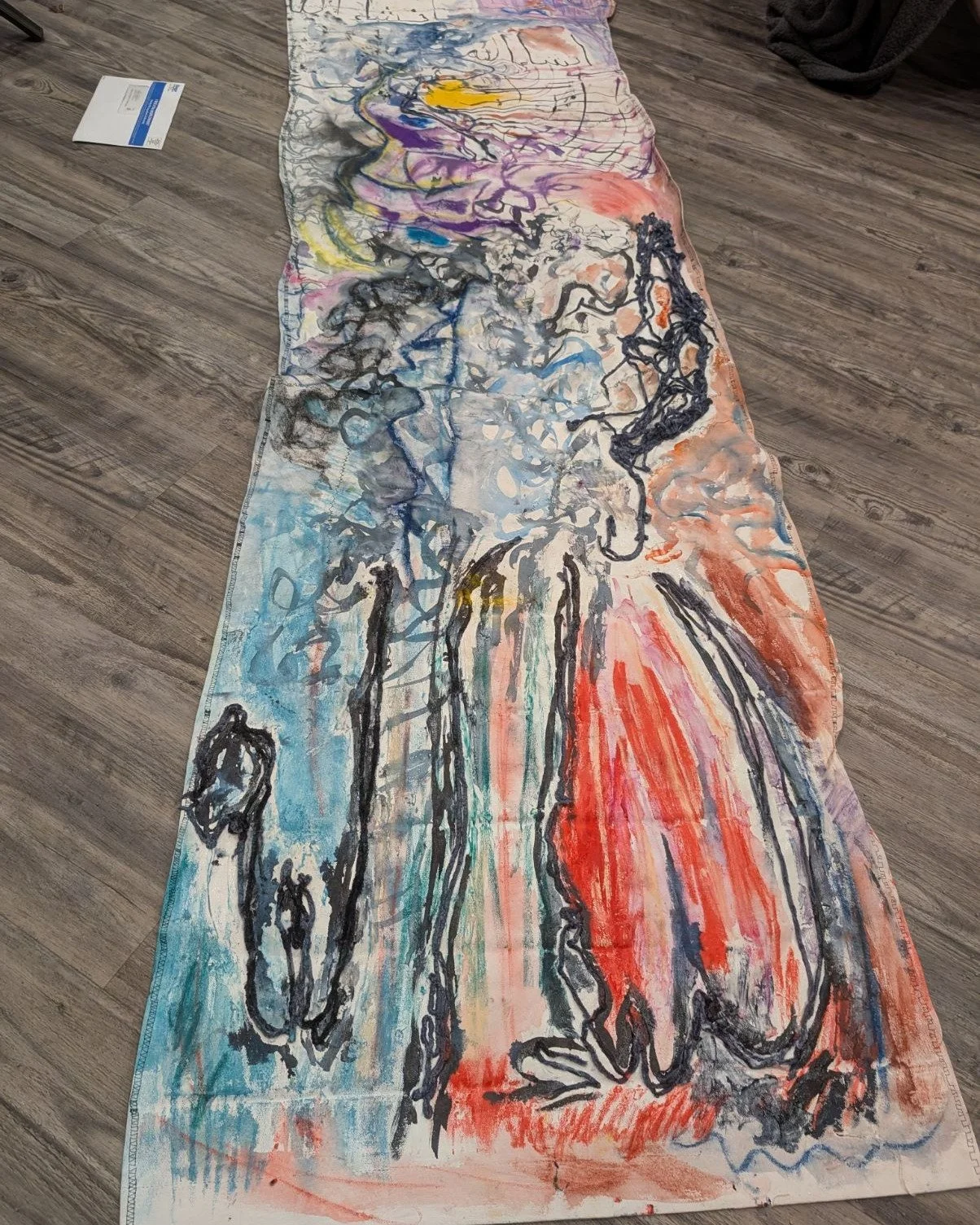 Ok - hi
You know me. Mostly I work. I work a lot. And I also I compose art. I am an artist. Now, after years I am comfortable calling myself this thing. 
Lots of textile and wool work recently. Drafting and rendering.
My friend @jyldrawseveryday Jyl 