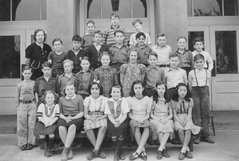 Bellevue Grade School - Fifth Grade 1940 - 1941, just before World War II and the Matsuoka Family incarceration. Takeo (Tom) Matsuoka's son, Ty, is among the students in the second row from the top.
