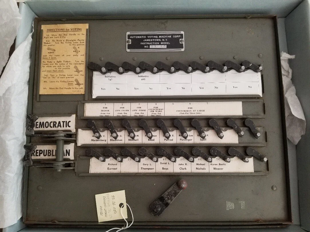 Automatic Voting Machine Corp. Instruction Model. 