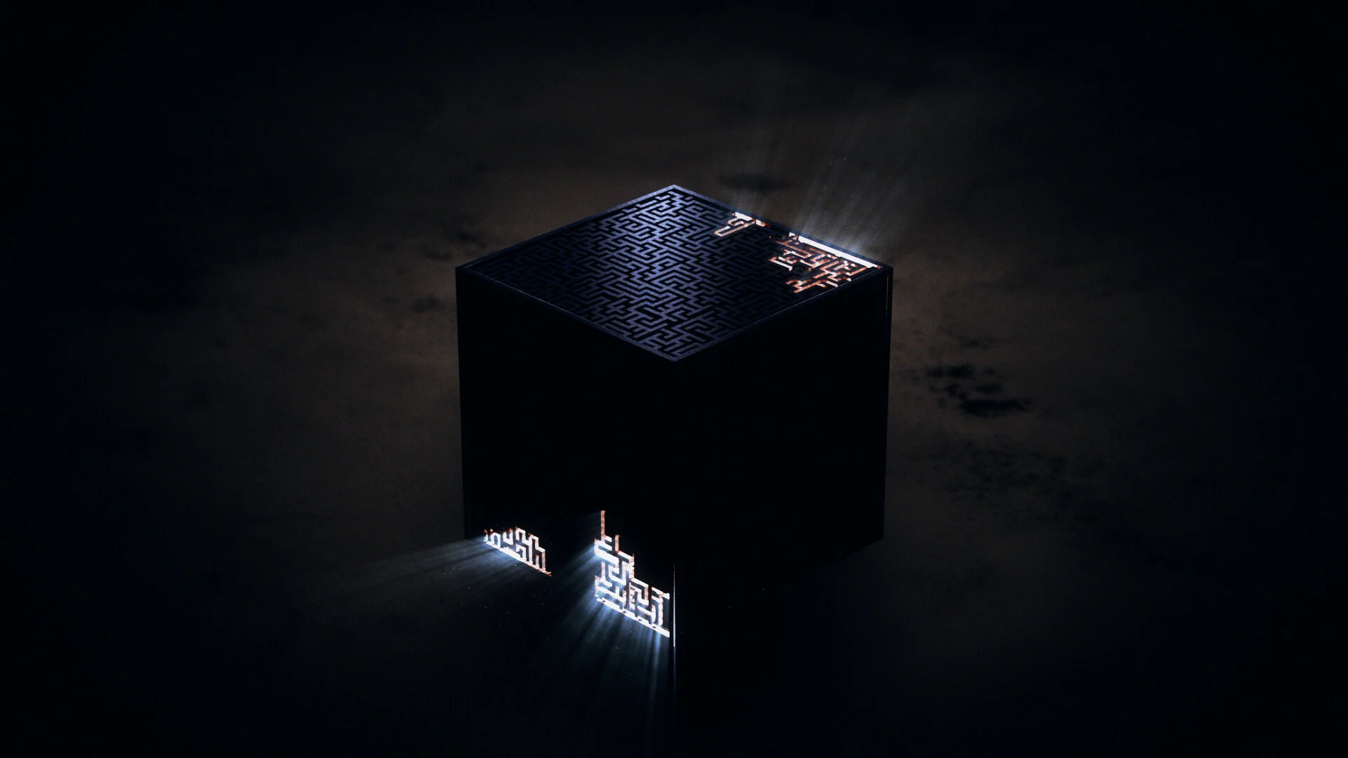  This was more a lighting exercise than anything else. Modeled the box, textured, staged, and dramatically lit it, giving a mysterious vibe while highlighting the intricate details. Added lighting and environmental effects in post. I specifically wan