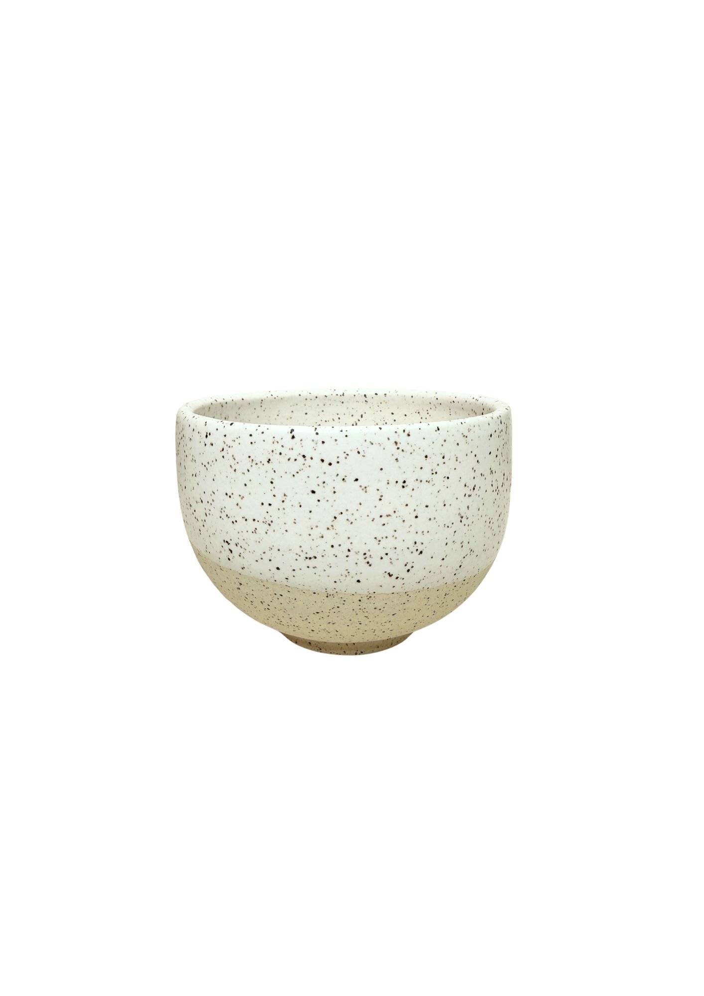 White Iron Stoneware Matcha Bowl #801