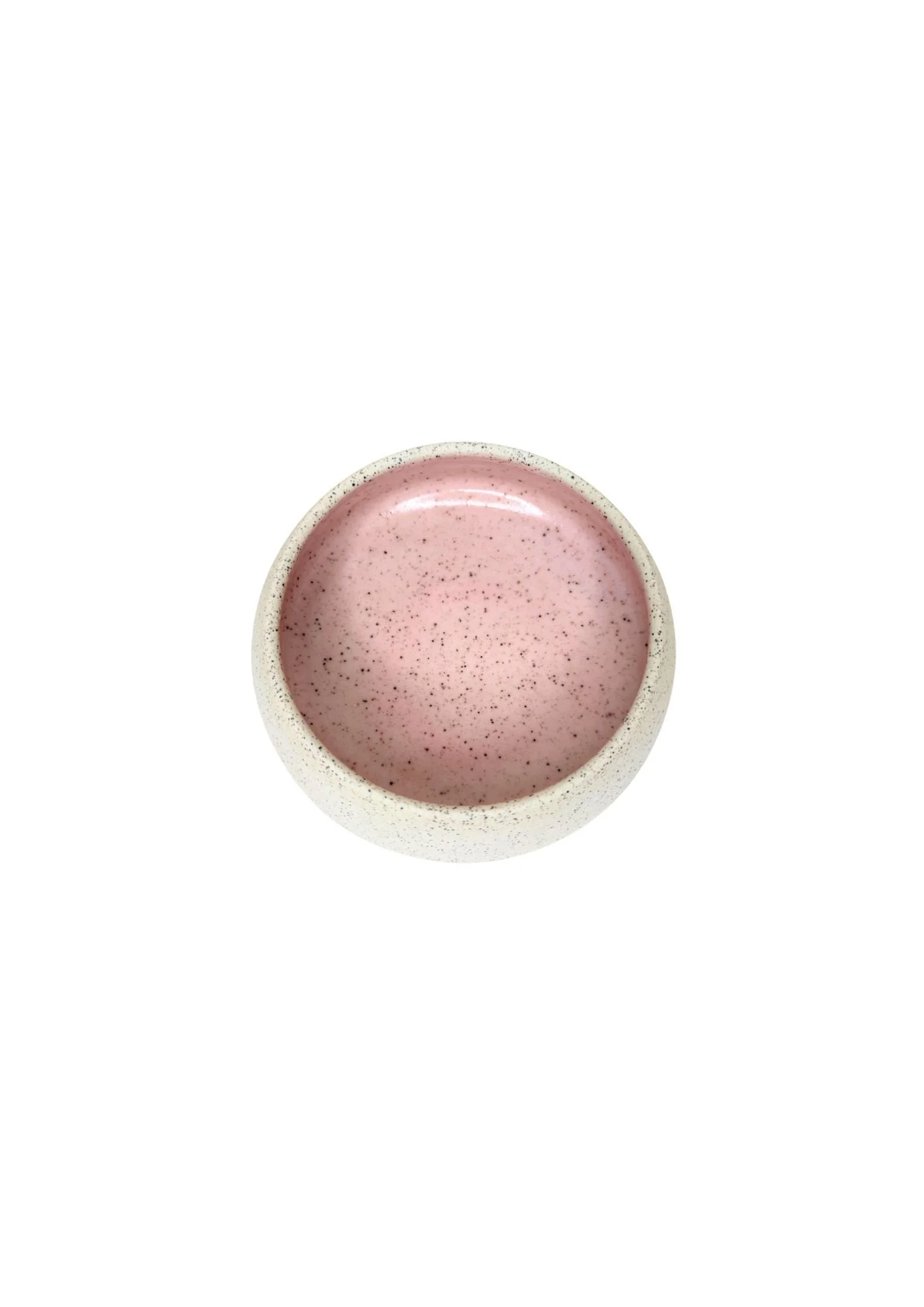 White Iron Stoneware Pink Avocado Bowl SALE