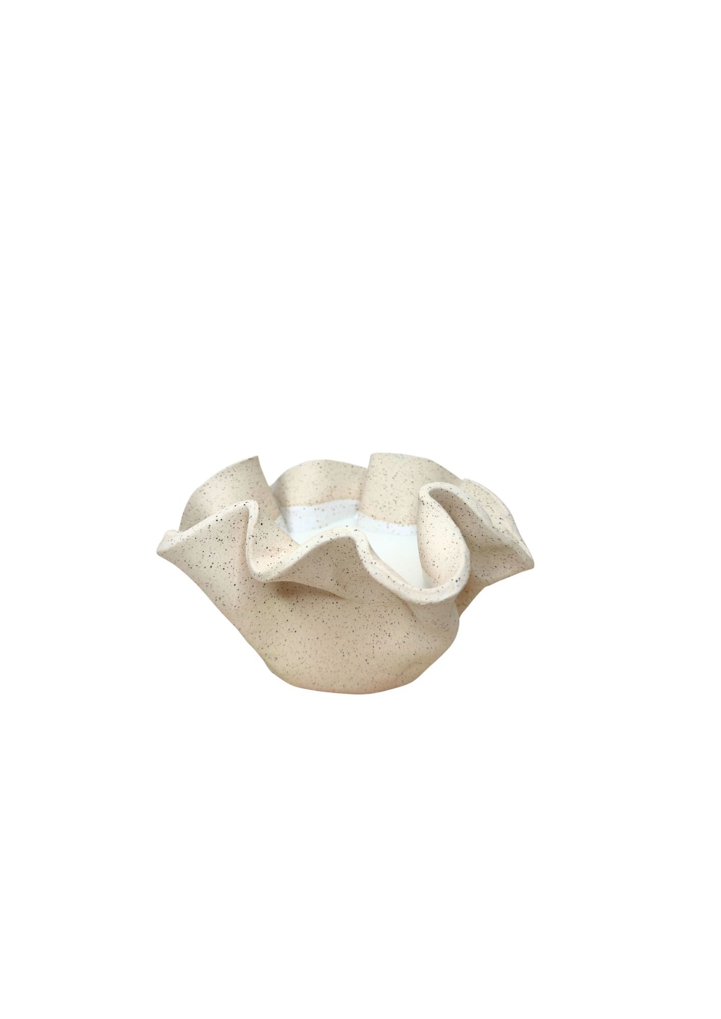 White Iron Stoneware Luminous Candle SALE