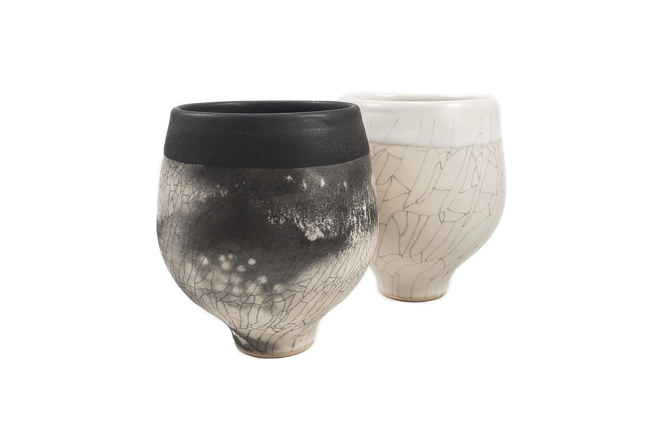 Stone Crackle Plume Goblet