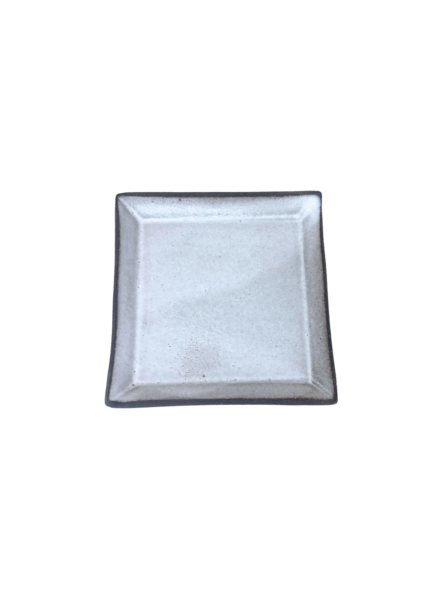 Charcoal White  Square Dish