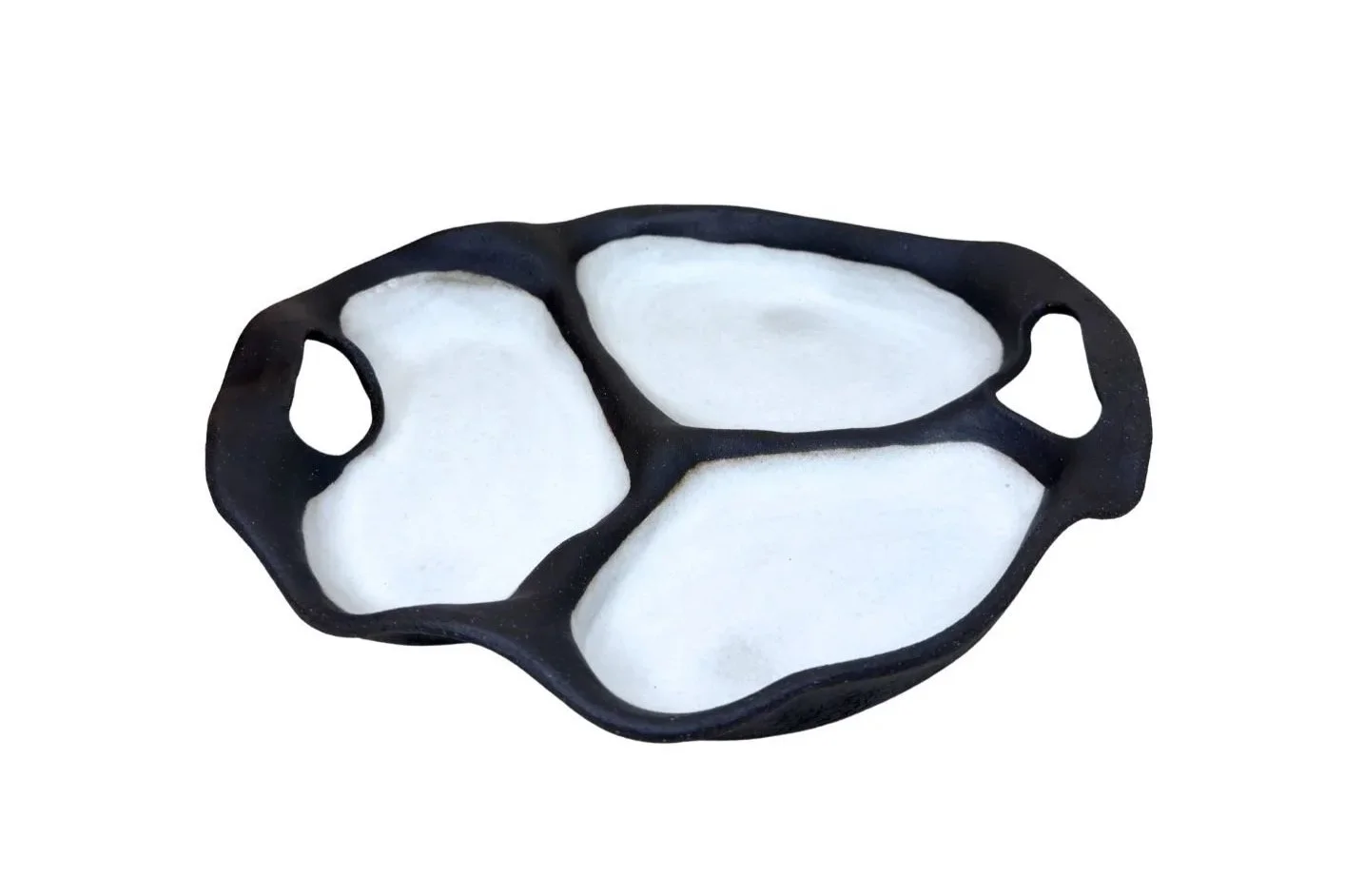 Charcoal Primitive Large Sectional Serving Platter #205