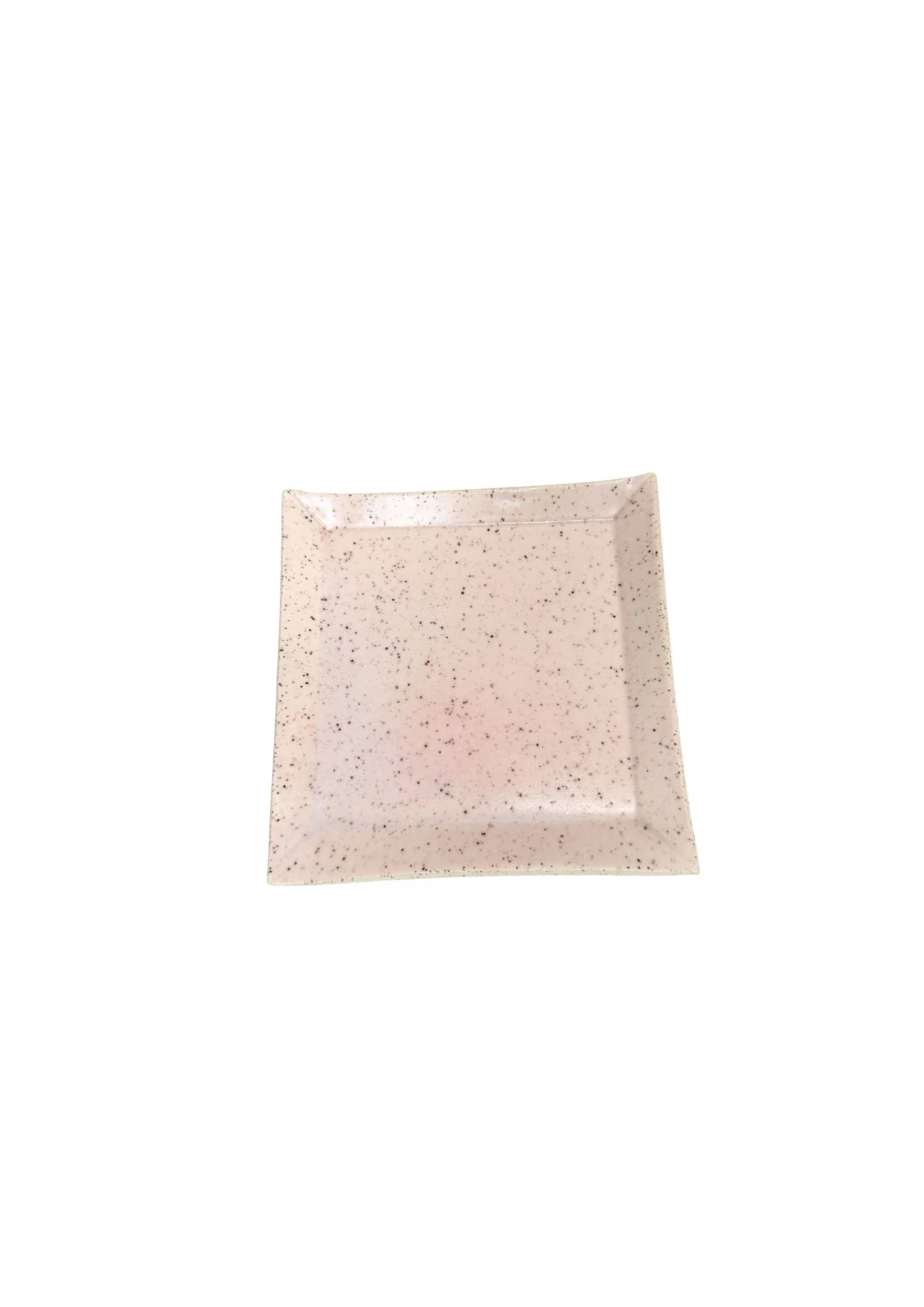 White Iron Stoneware Square Tray Pink SALE