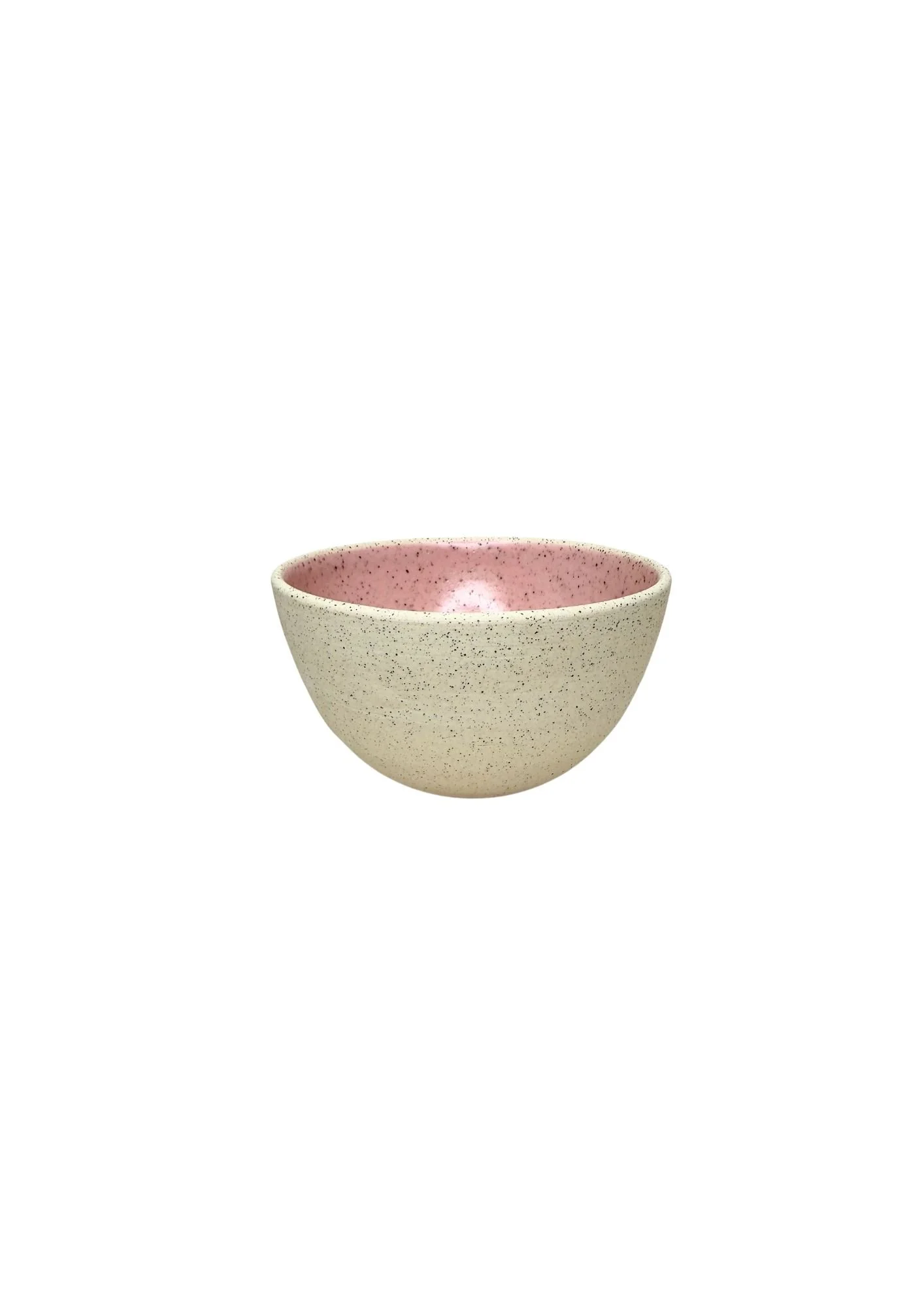 White Iron Stoneware Pink Bowl SALE