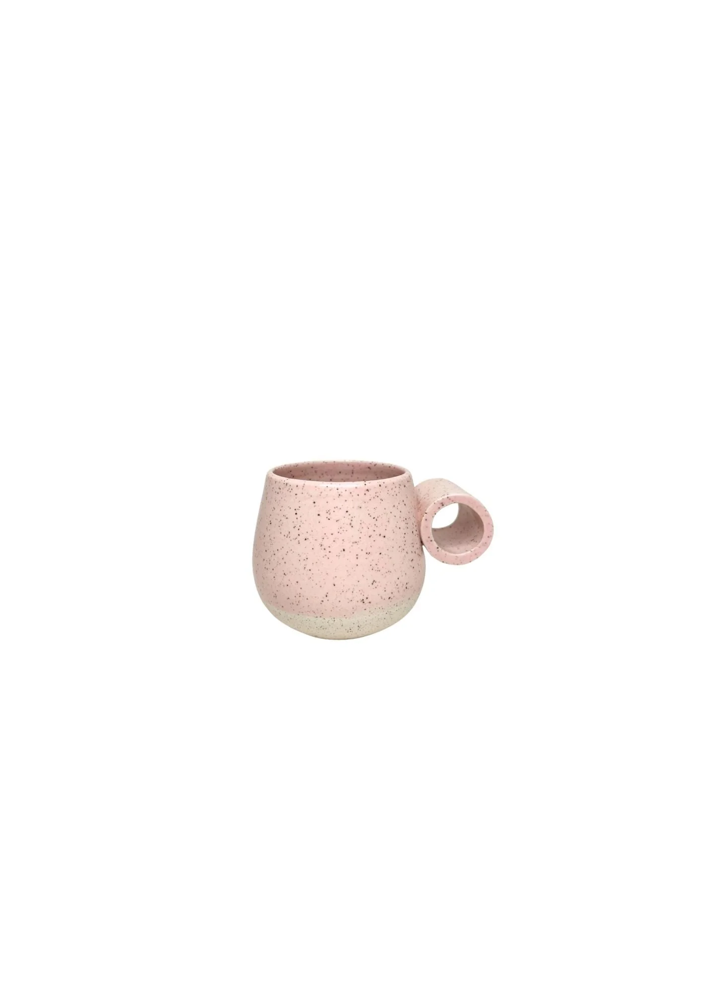 White Iron Stoneware Pink Petite Knuckle Mug SALE
