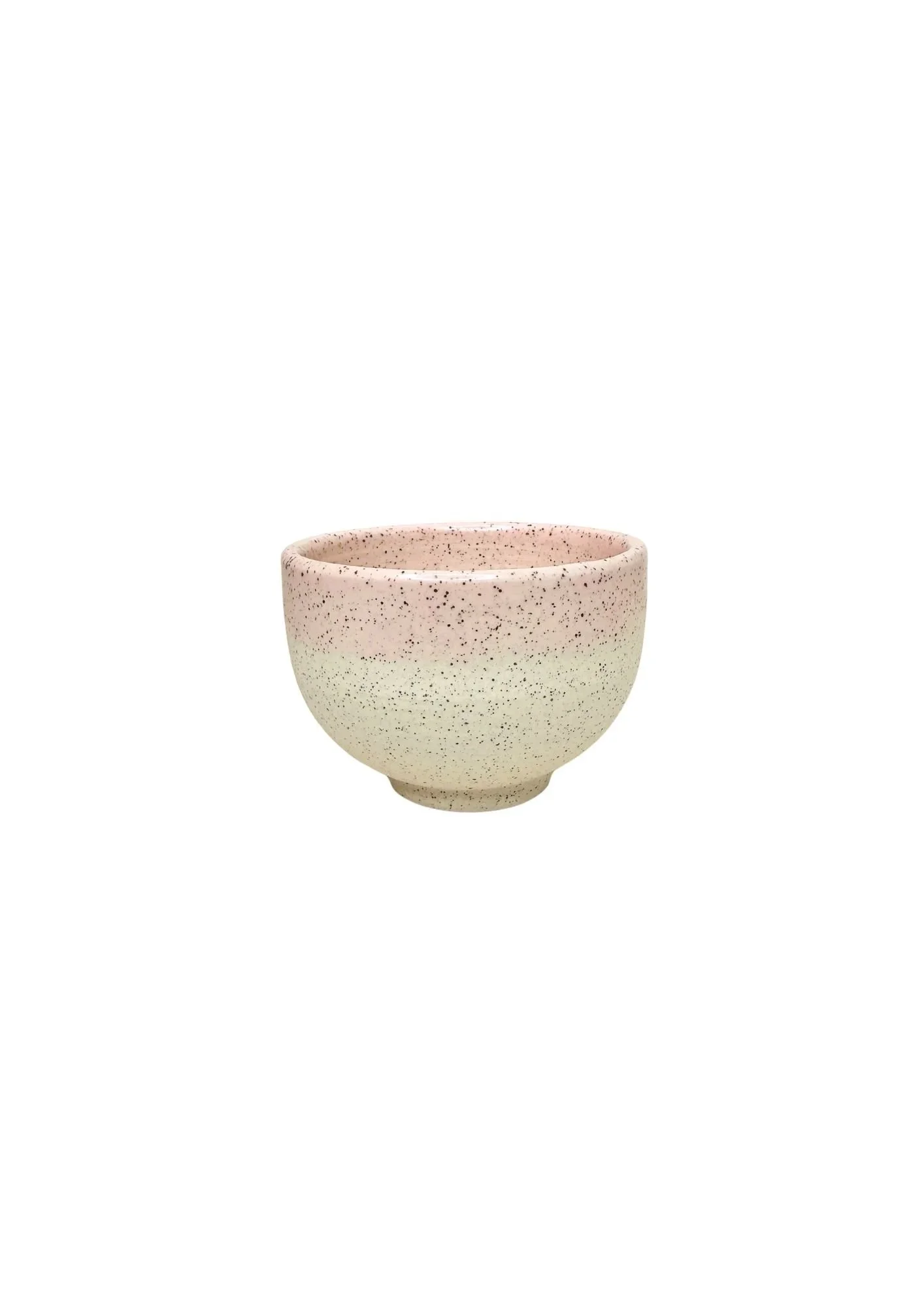 White Iron Stoneware Pink Matcha Bowl SALE