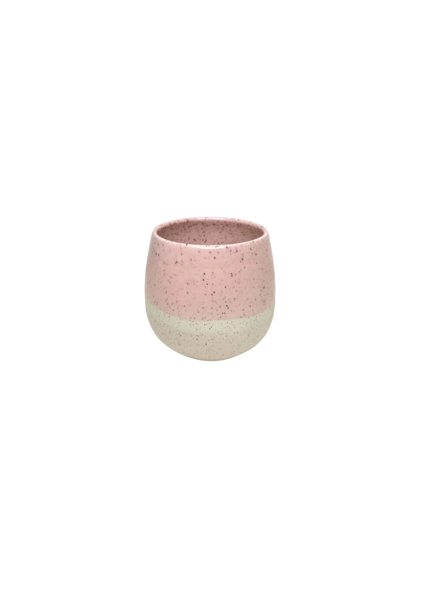 White Iron Stoneware Pink Tumbler SALE