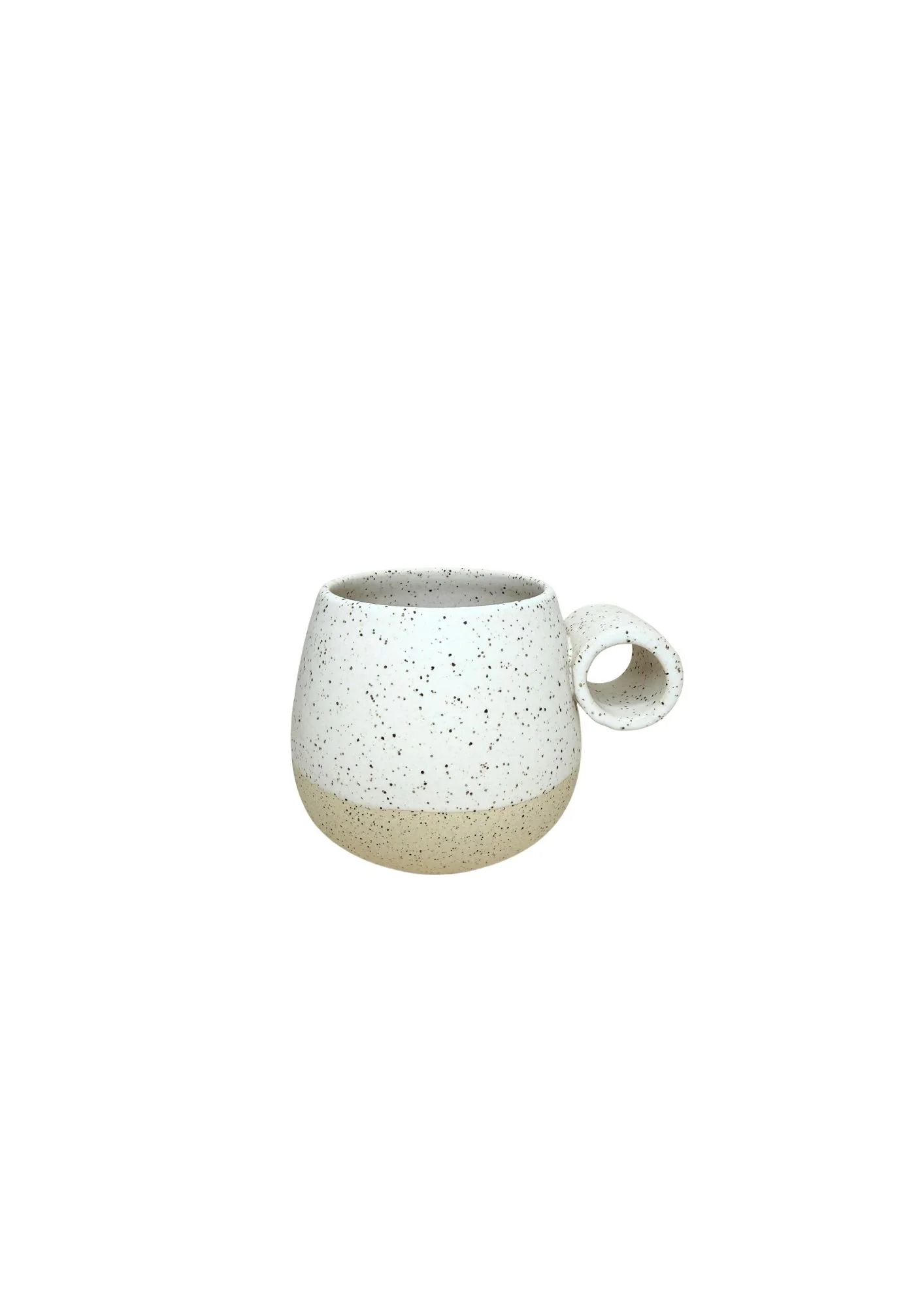 White Iron Stoneware Knuckle Mug SALE
