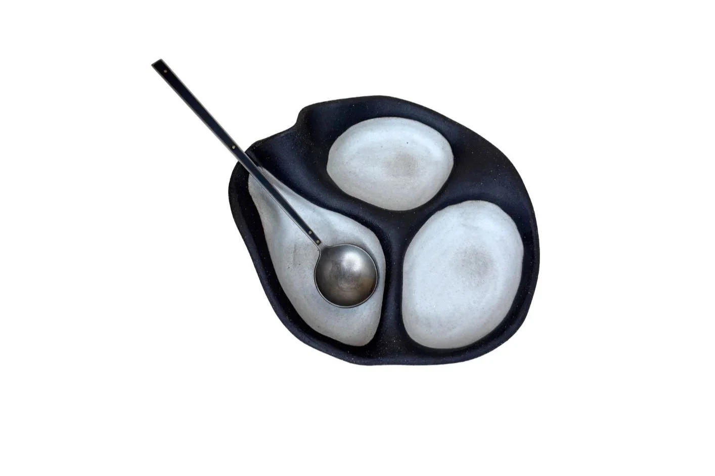 Charcoal Primitive Medium Sectional Serving Platter #204