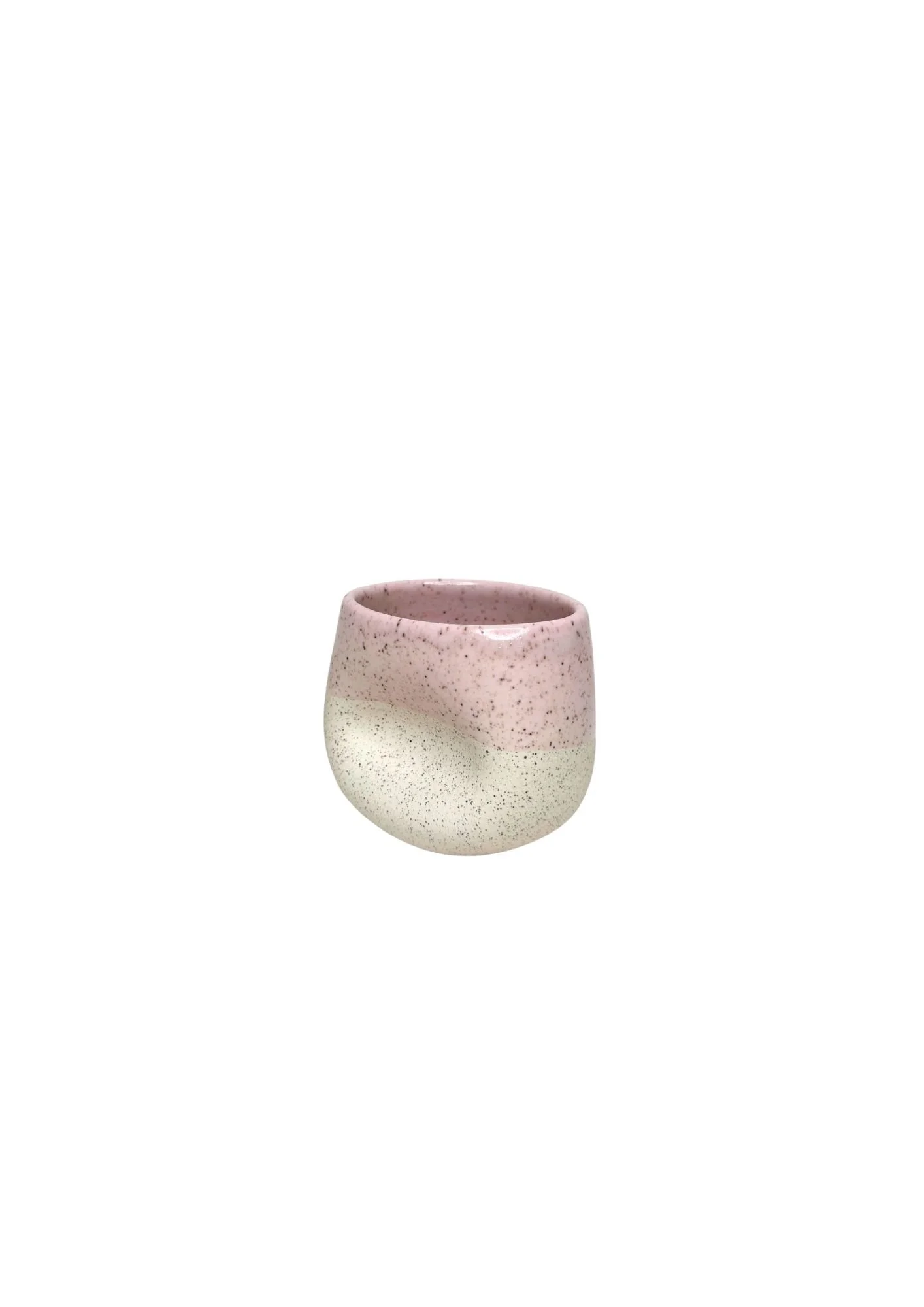 White Iron Stoneware Pink Van Gogh Cup SALE