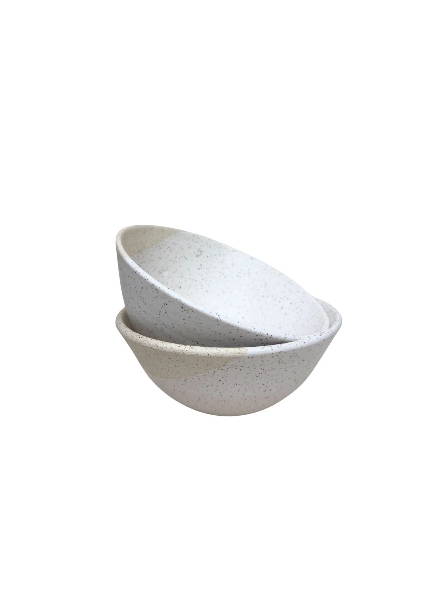 White Iron Stoneware White Slant Bowl SALE