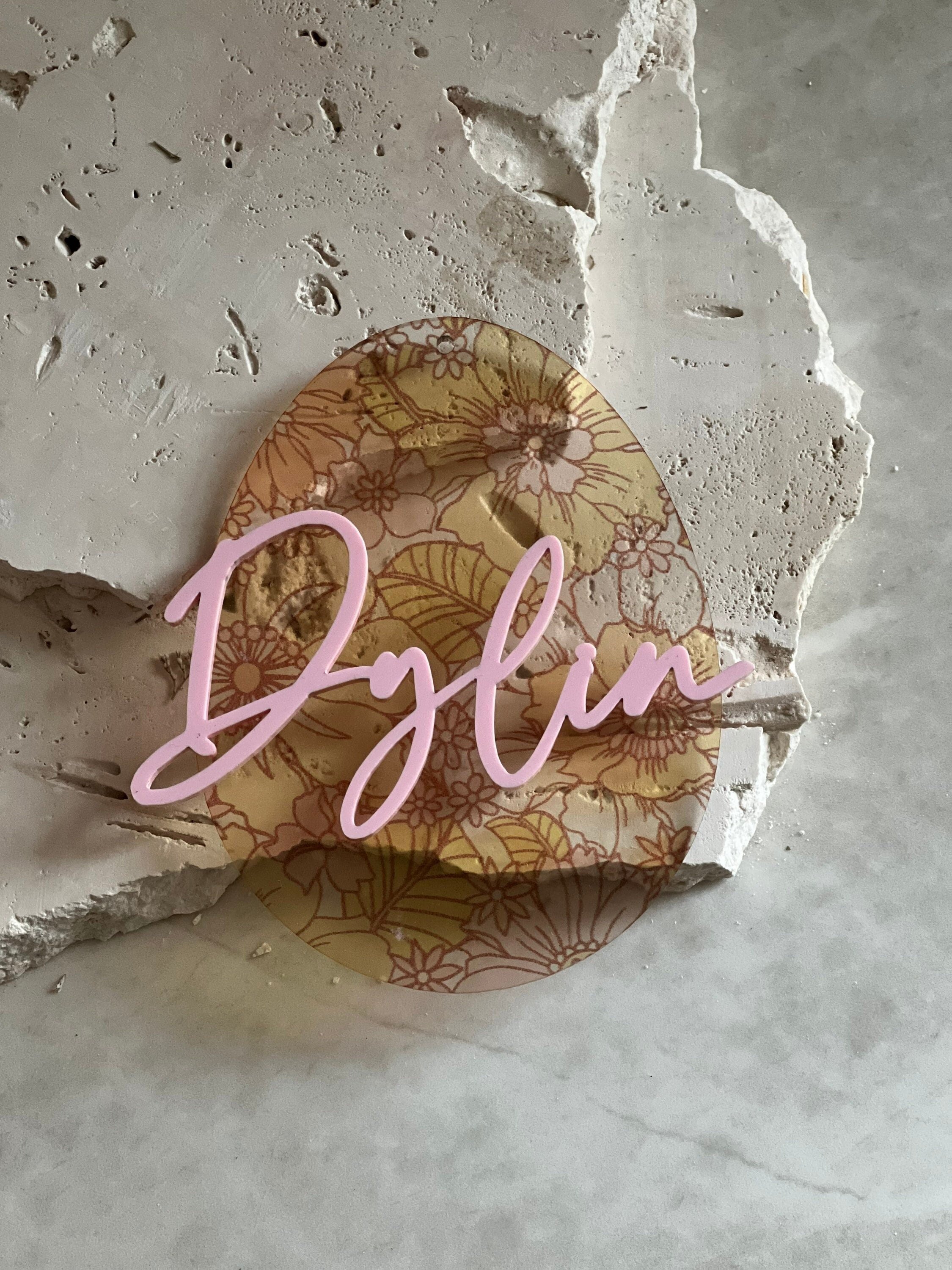 Easter Tag | Retro easter egg tag | basket tag | personalized bag tag