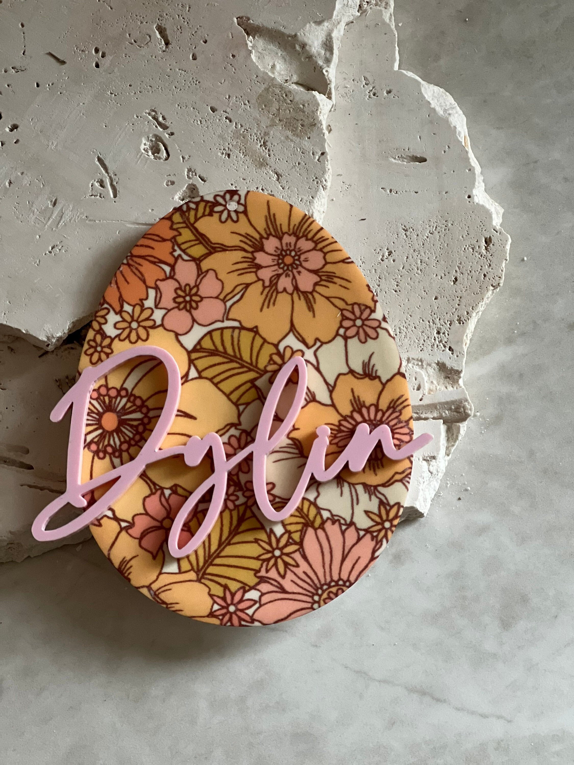 Easter Tag | Retro easter egg tag | basket tag | personalized bag tag | Spring Bag tag