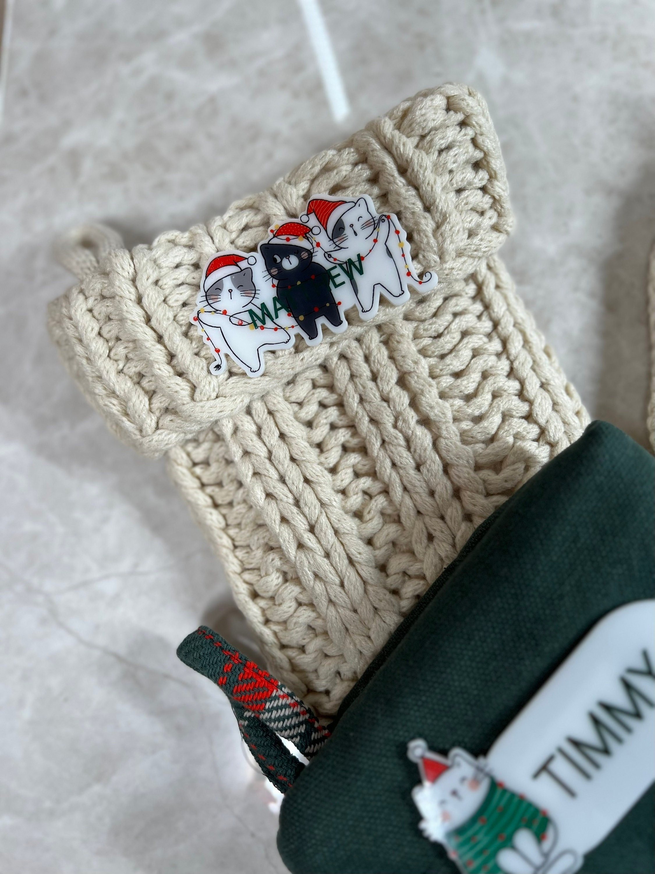 Personalized Acrylic Stocking Tags | Gift Tags | Christmas stocking tags