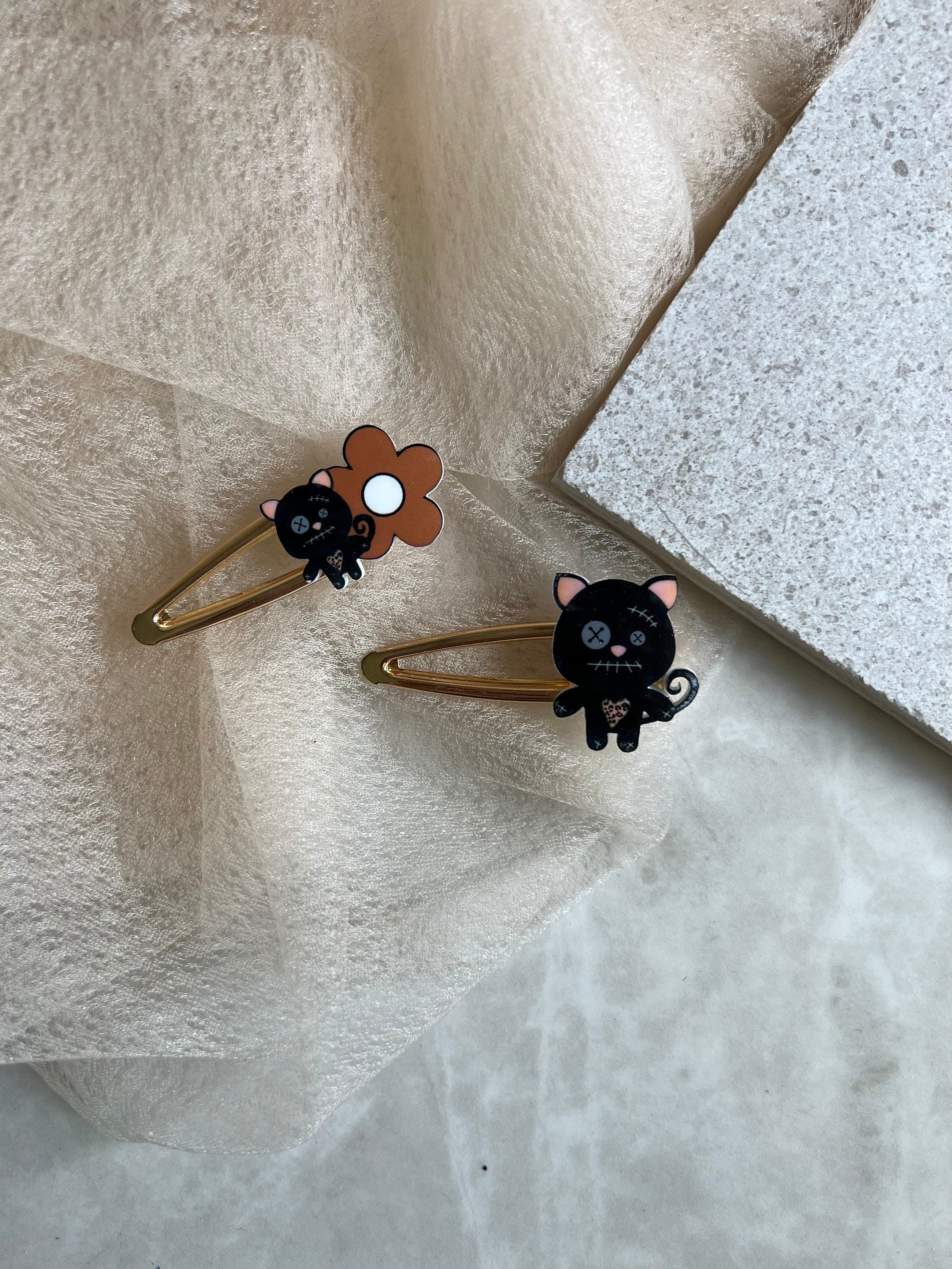 Spooky Kitty Hair Clip