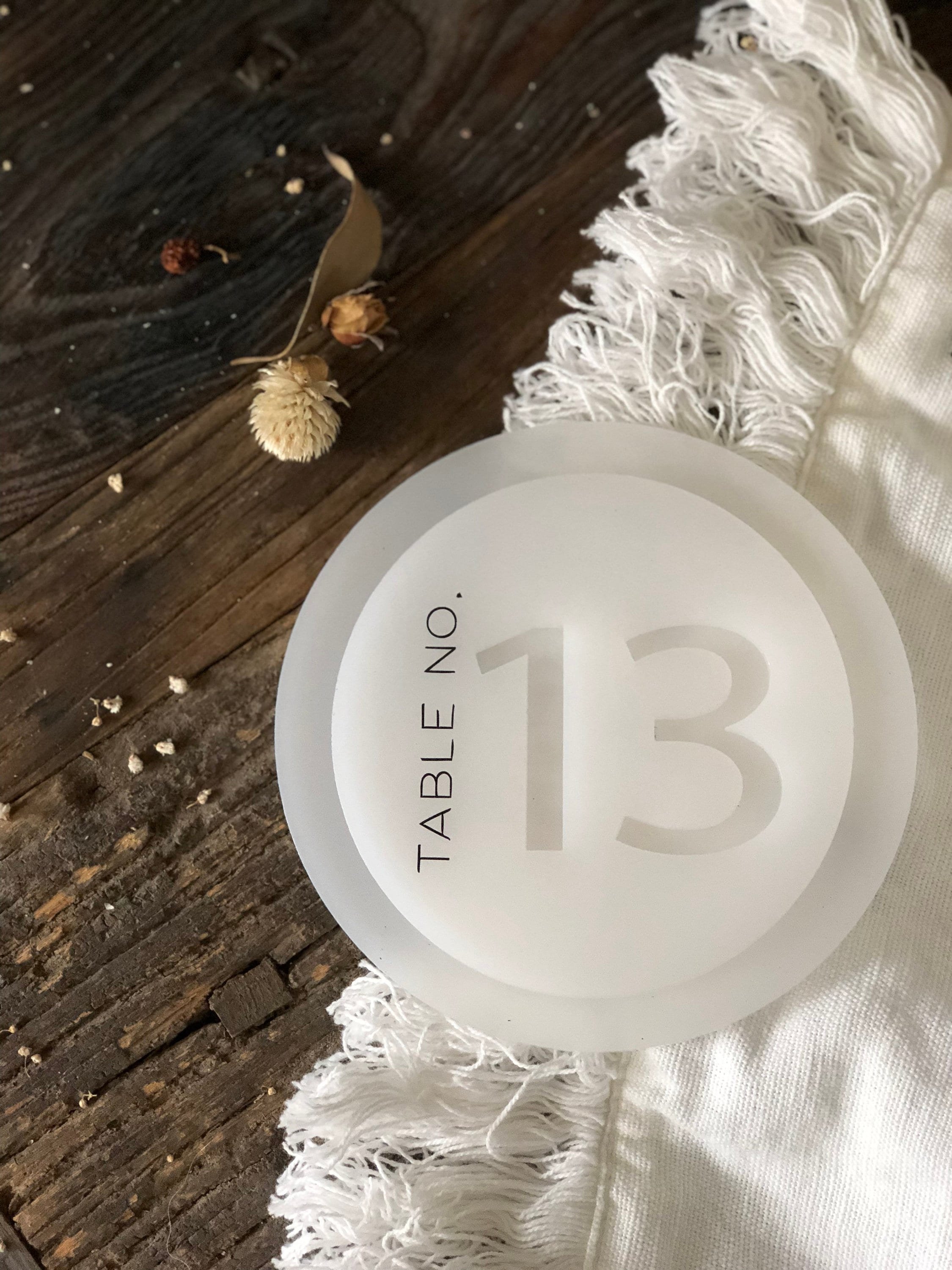 Double Layered Acrylic Table Numbers