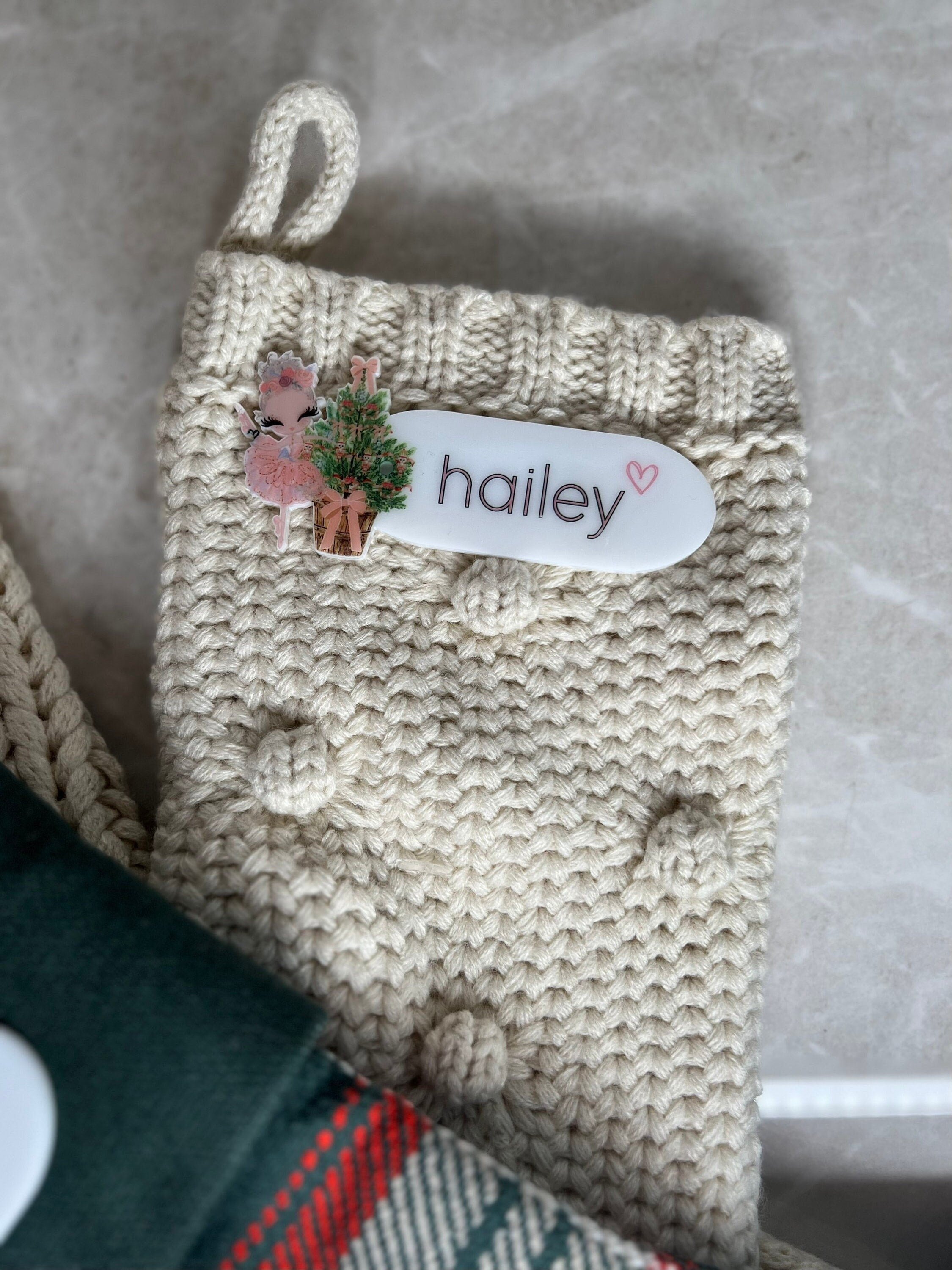 Personalized Acrylic Stocking Tags | Gift Tags | Christmas stocking tags