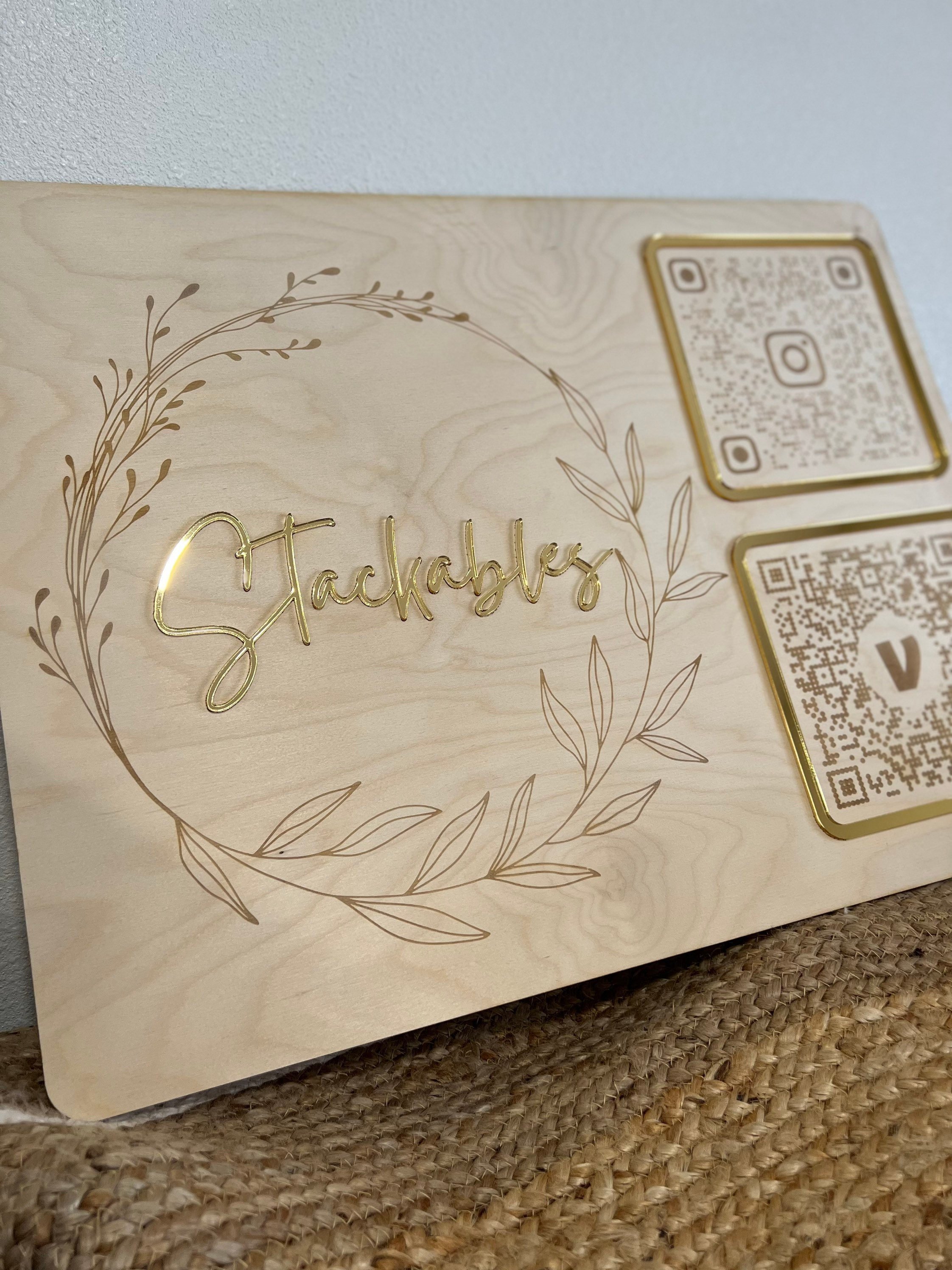 Custom Business Sign | QR code | Display Sign | Welcome Sign