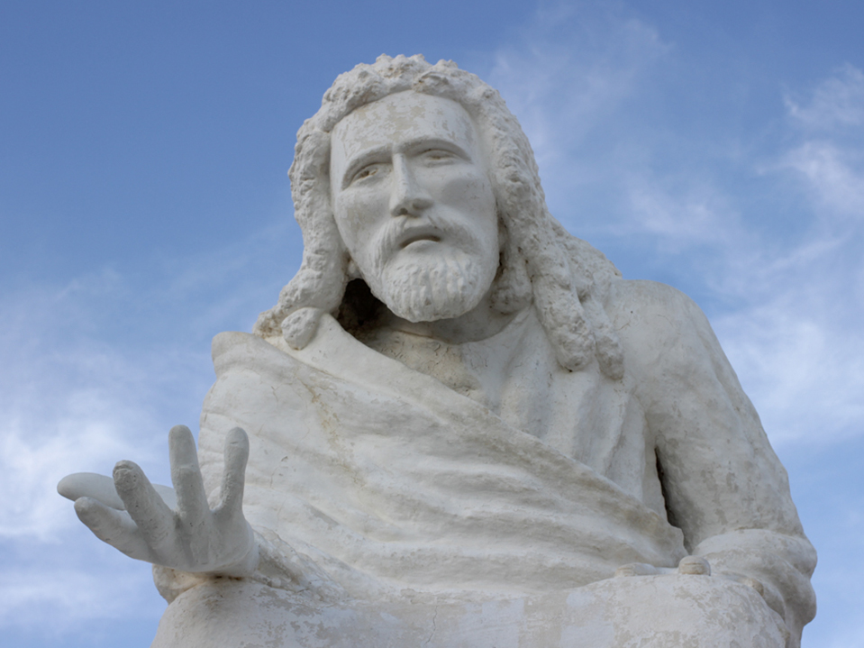 “Let the little children come to Me, and do not forbid them; for such is the kingdom of God.” sculpture by Antone Martin. Photo by Alexandra Claritan.