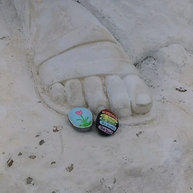 Encouragement at the feet of Jesus. Peaceful morning in our beautiful desert.