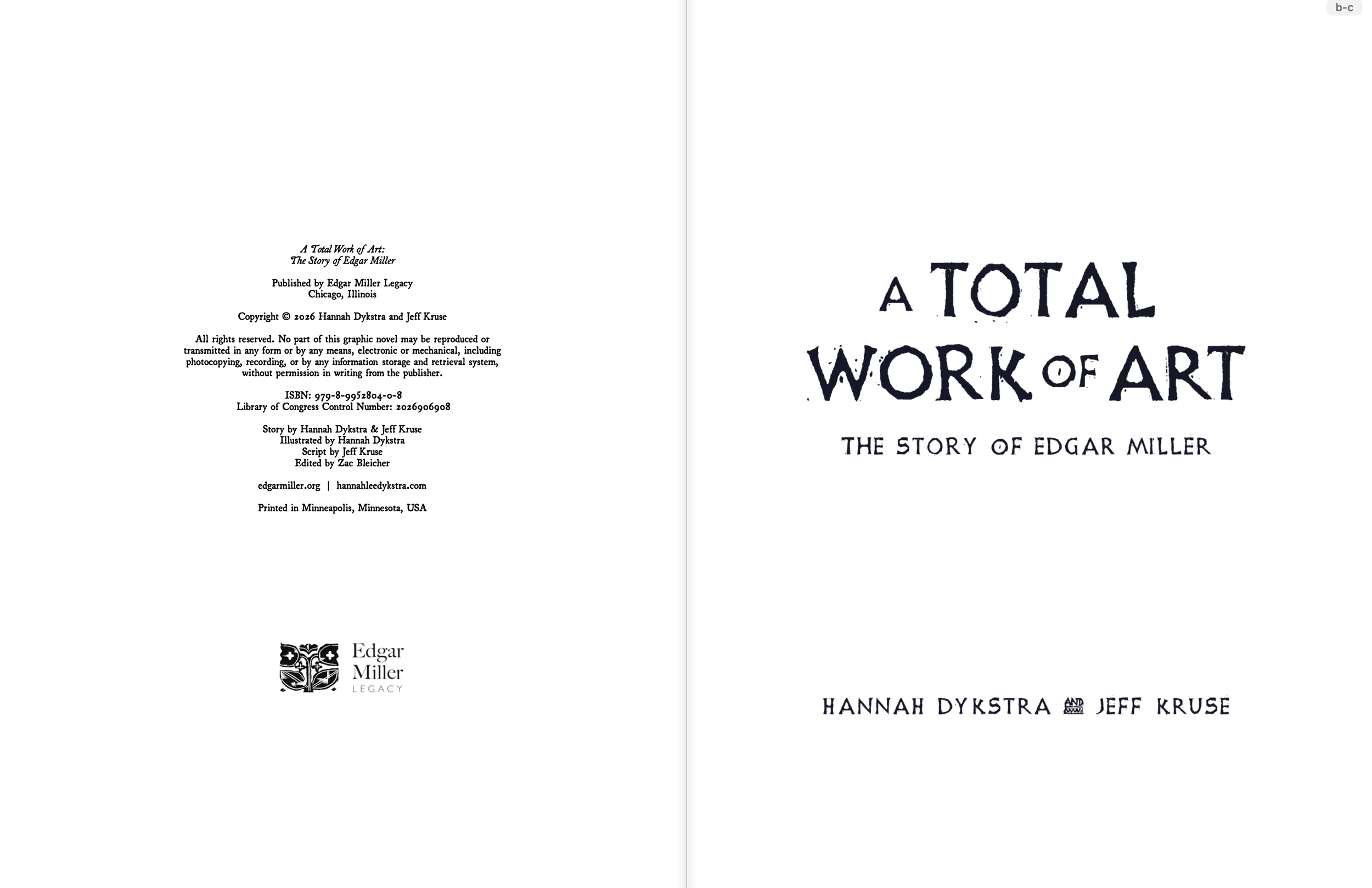 A Total Work of Art Title Page
