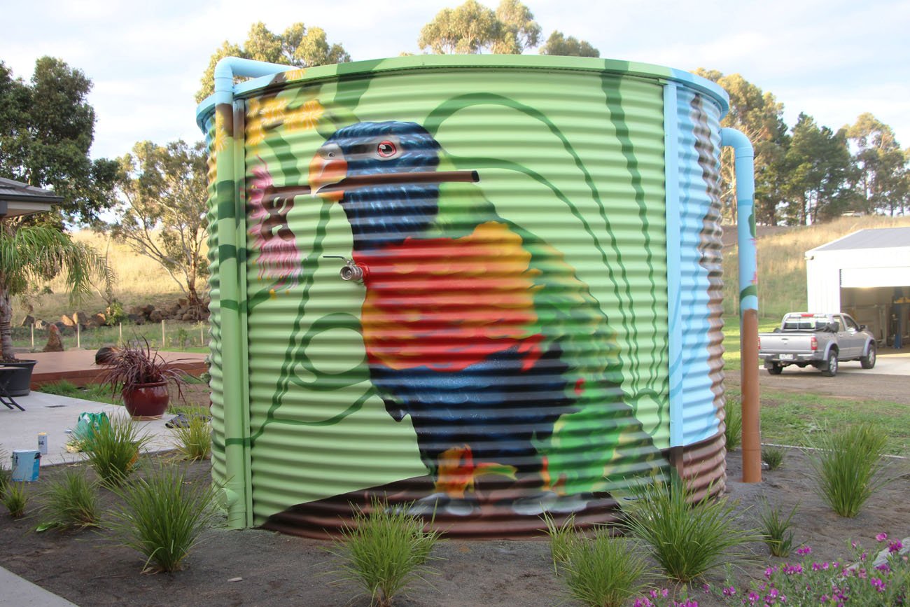 Water Tank Mural in Melbourne Australia