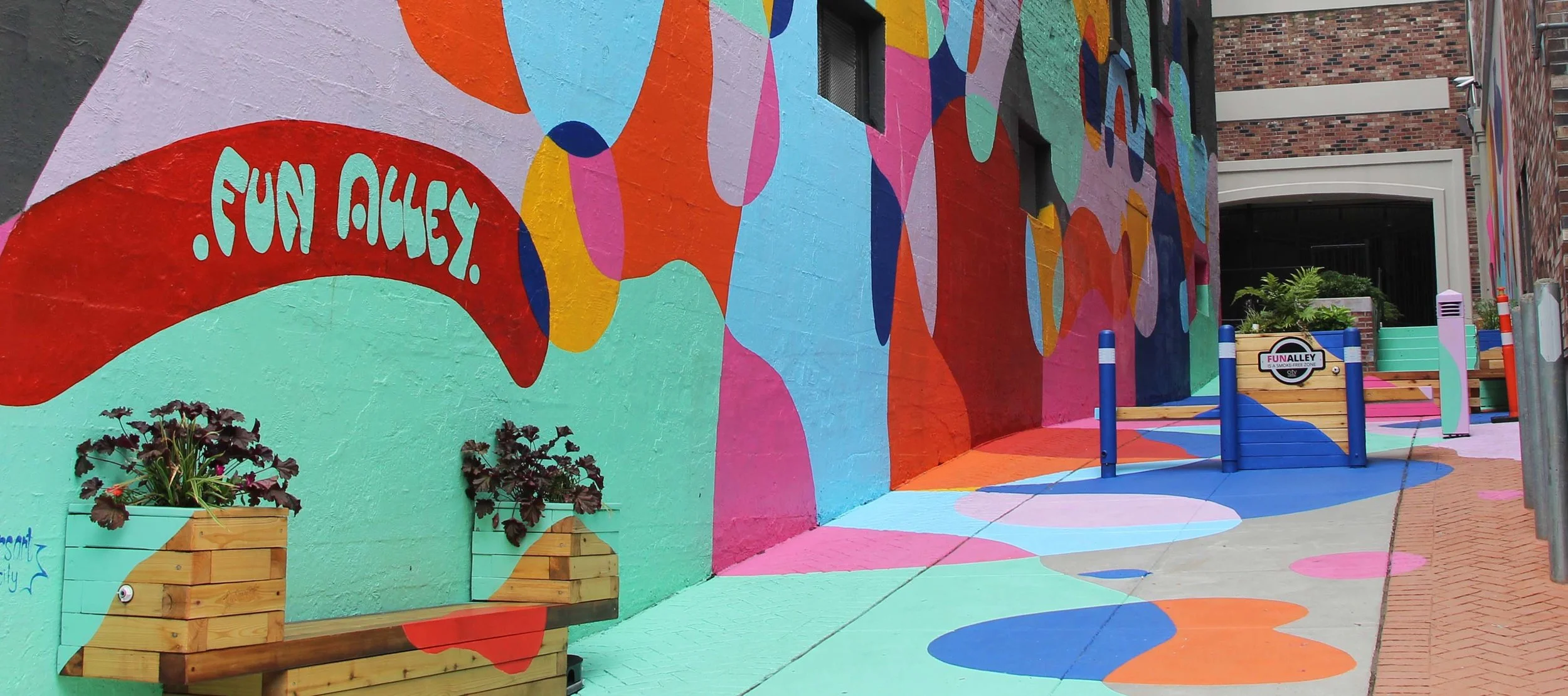 Fun Alley Mural in North Vancouver