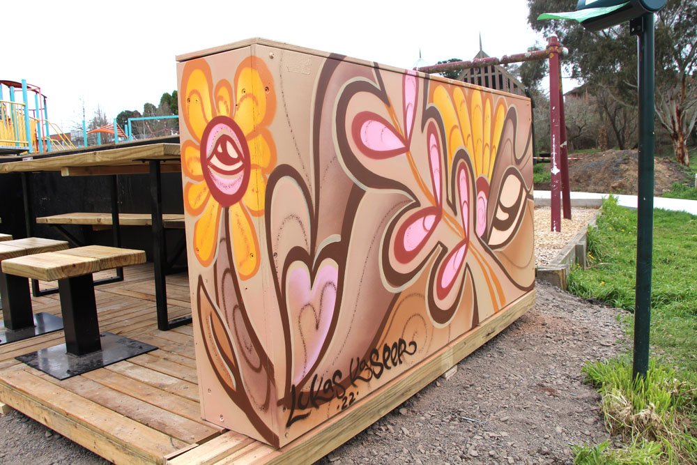 Temporary seating public art project in Moorabool Shire Council