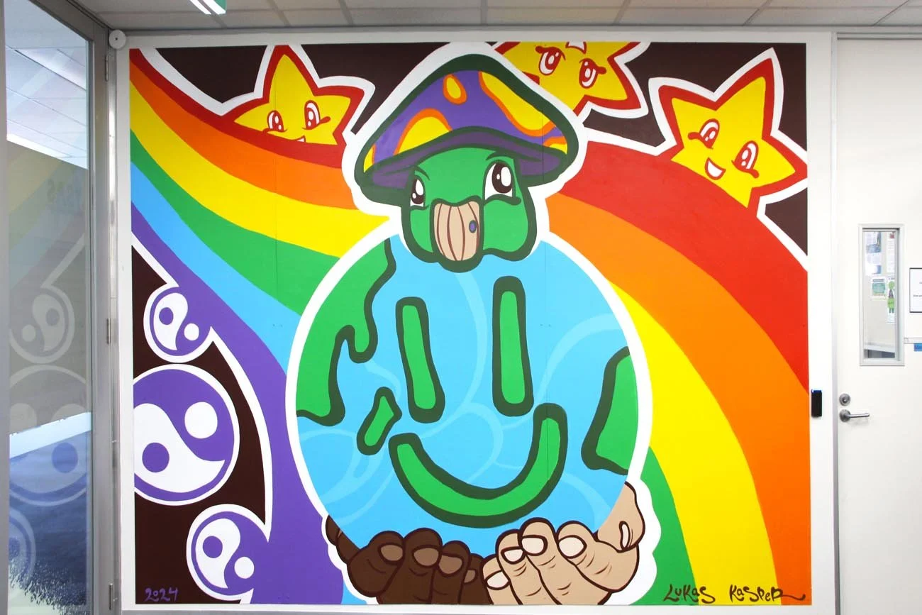 Headspace Mural painted by Melbourne Mural &amp; Street Artist Lukas Kasper
