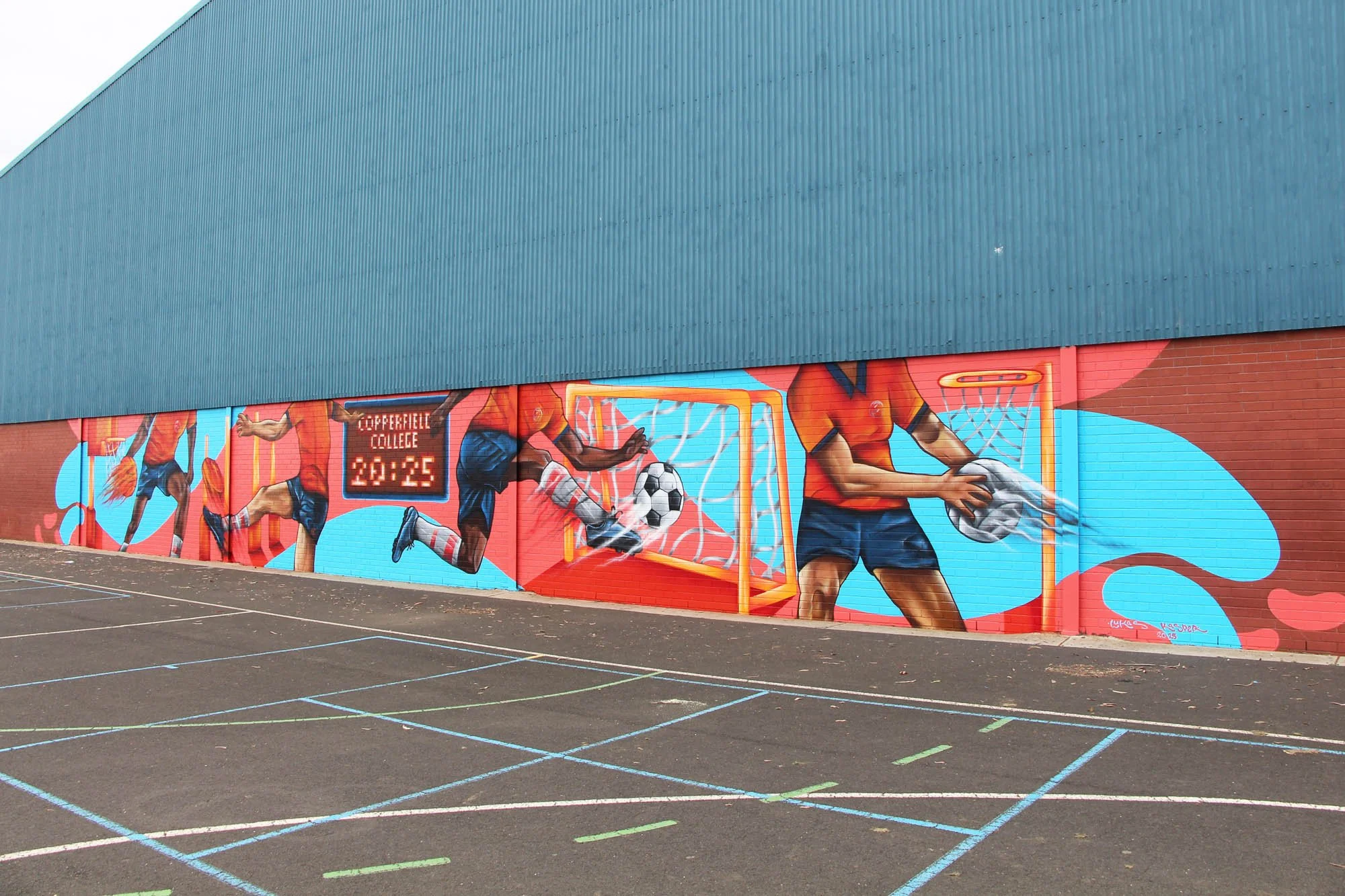 Sports Themed School Mural