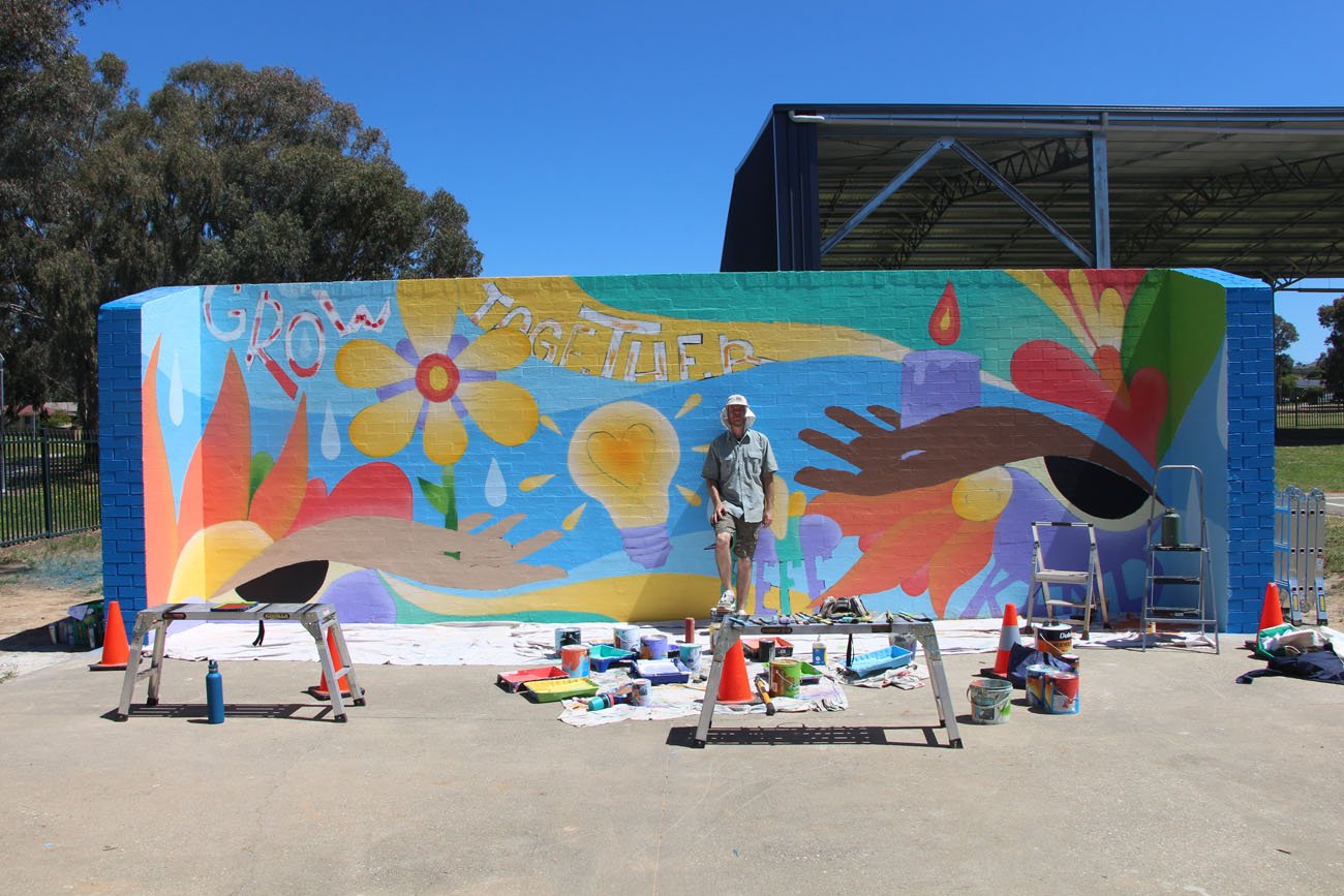 Interactive mural with Melrose Primary School in Wodonga