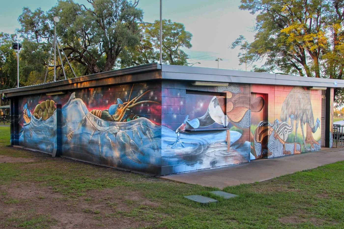 Community Based Mural Art Project Painted In Regional NSW In Coonamble With Artist Lukas Kasper