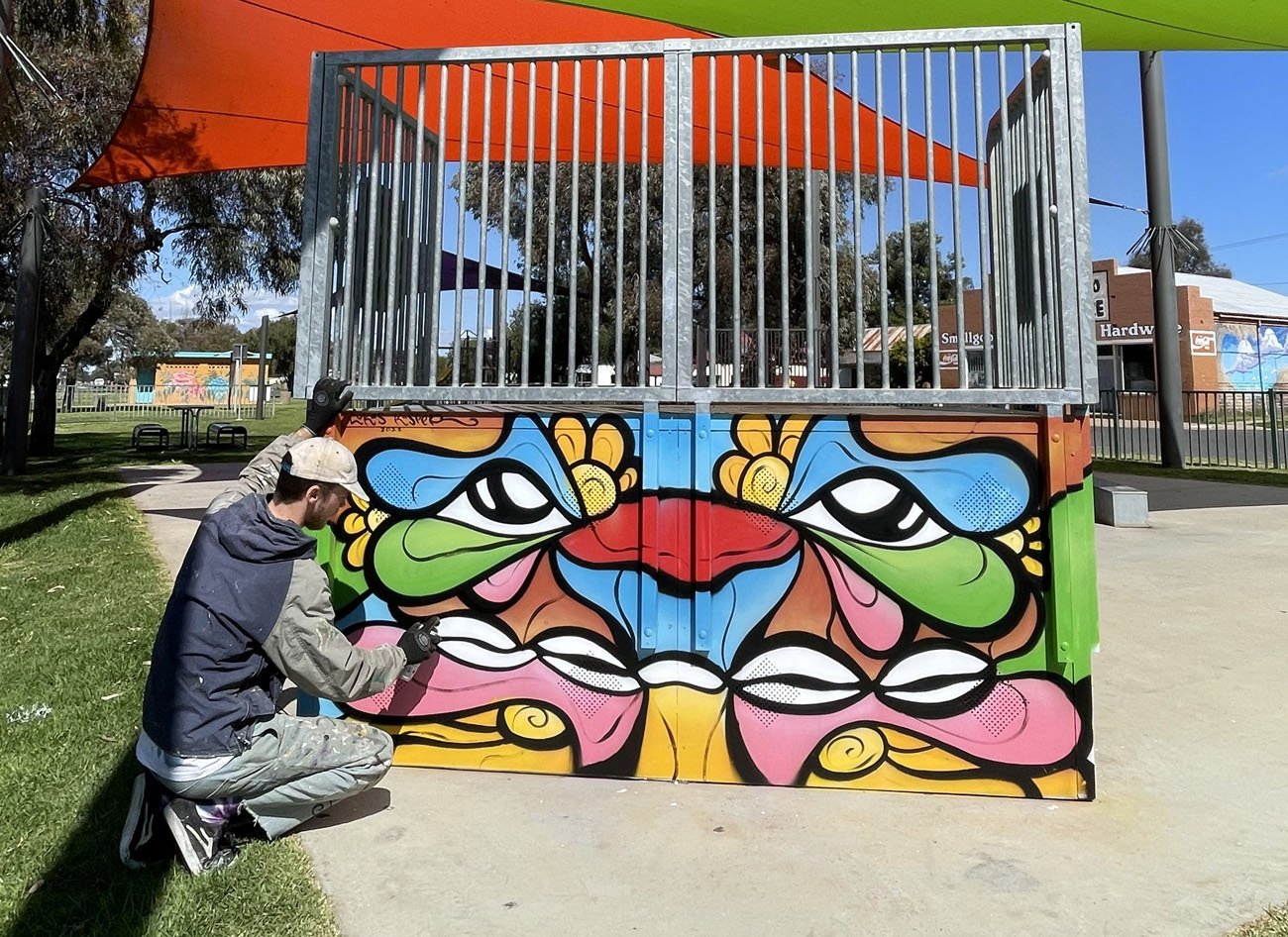 Gulargambone Skatepark restoration mural