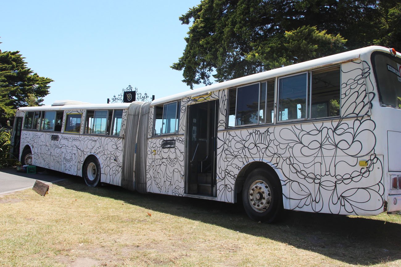 Melbourne Music Festival Live painting on a bus