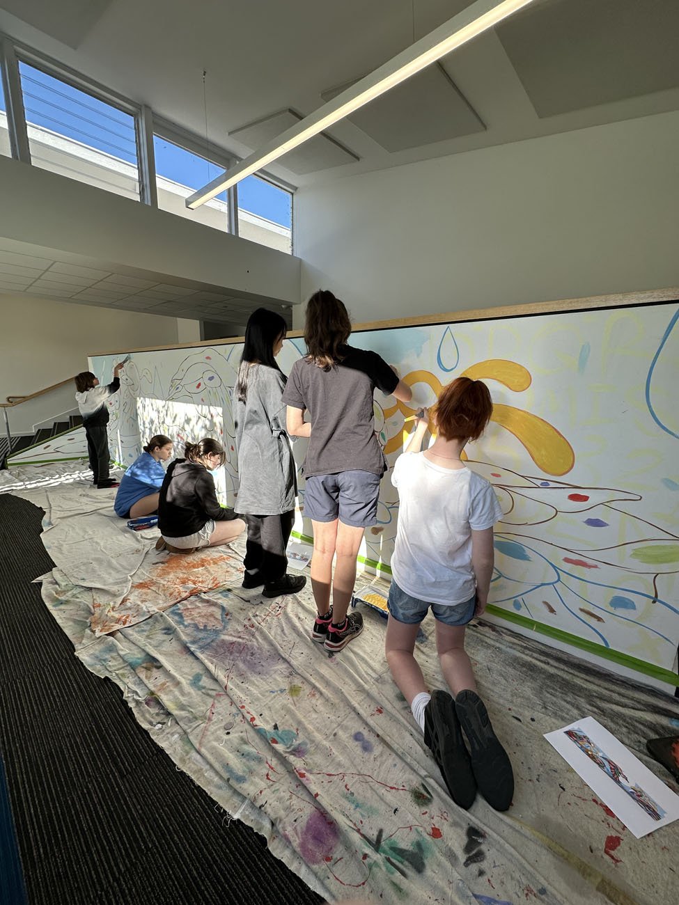 Animal and nature interactive mural at Donald Primary School in Regional Victoria