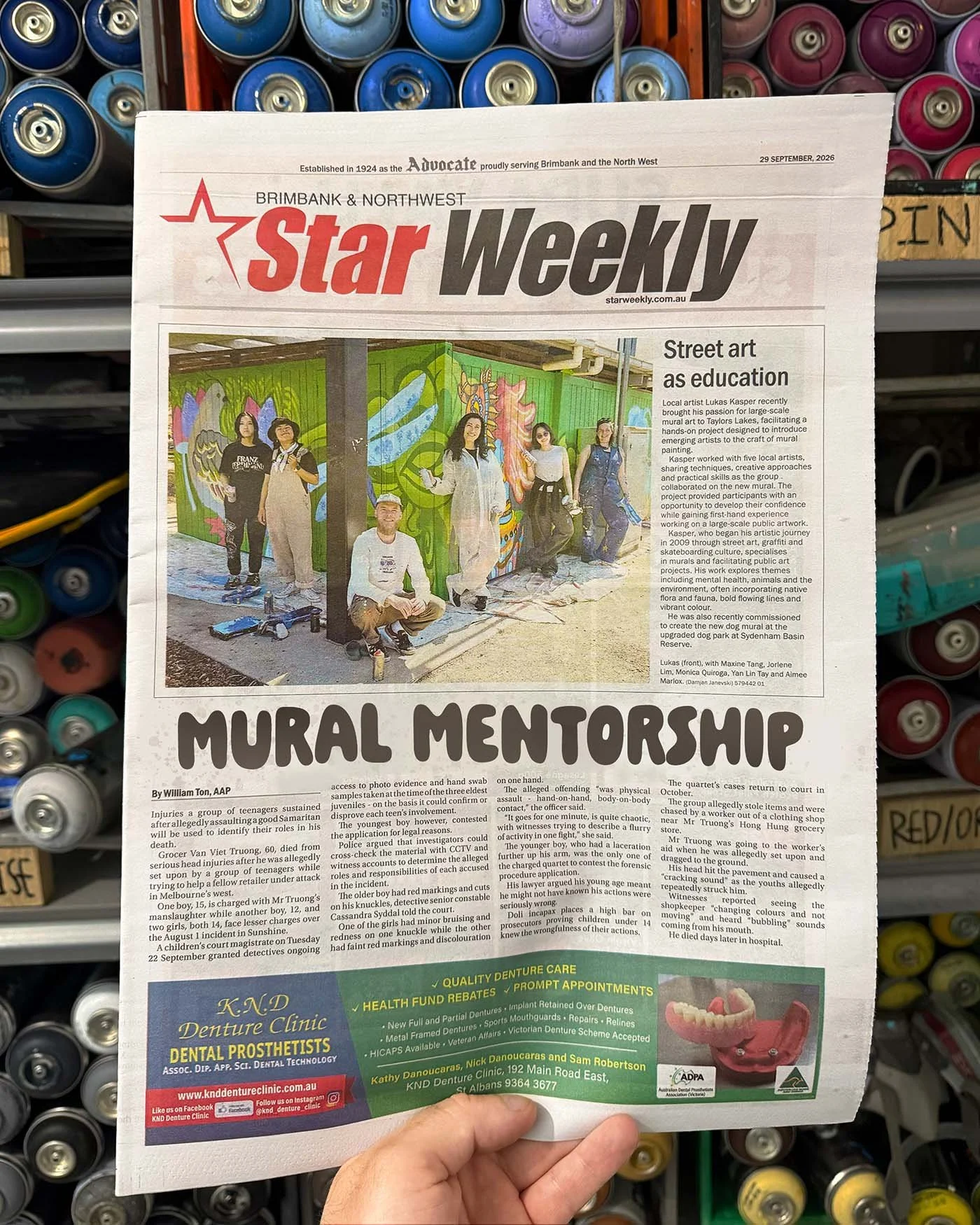 Mural Mentorship Program Creative Pathways Facilitated by Melbourne Graffiti Artist Lukas Kasper Funded By Brimbank City Council