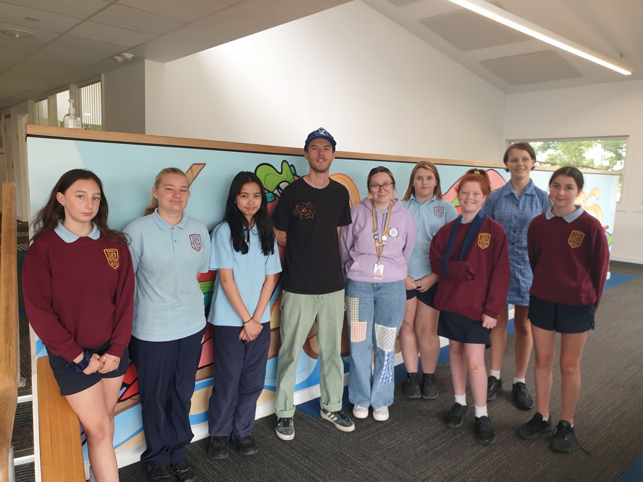 Animal and nature interactive mural at Donald Primary School in Regional Victoria