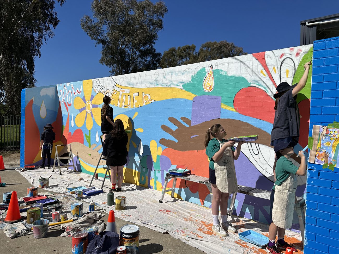 Interactive mural with Melrose Primary School in Wodonga