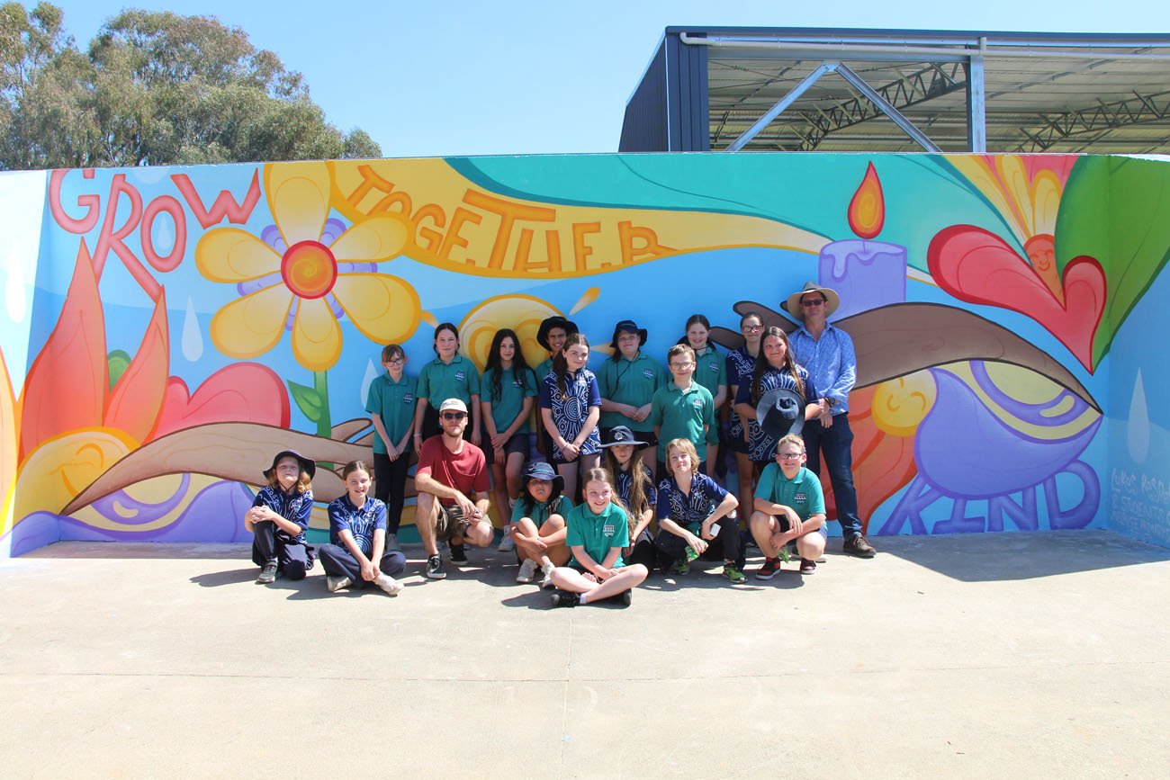 Interactive mural with Melrose Primary School in Wodonga