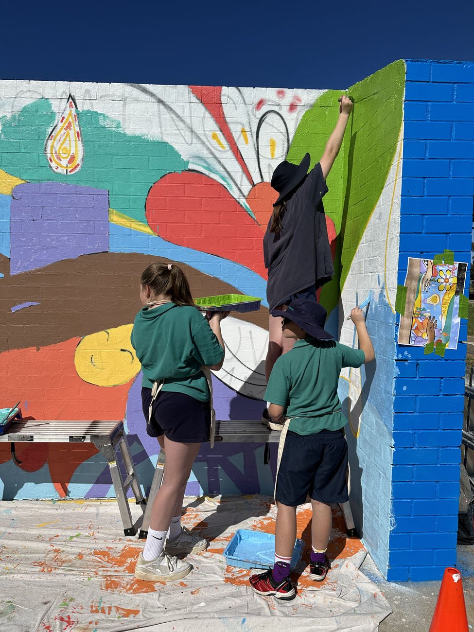 Interactive mural with Melrose Primary School in Wodonga