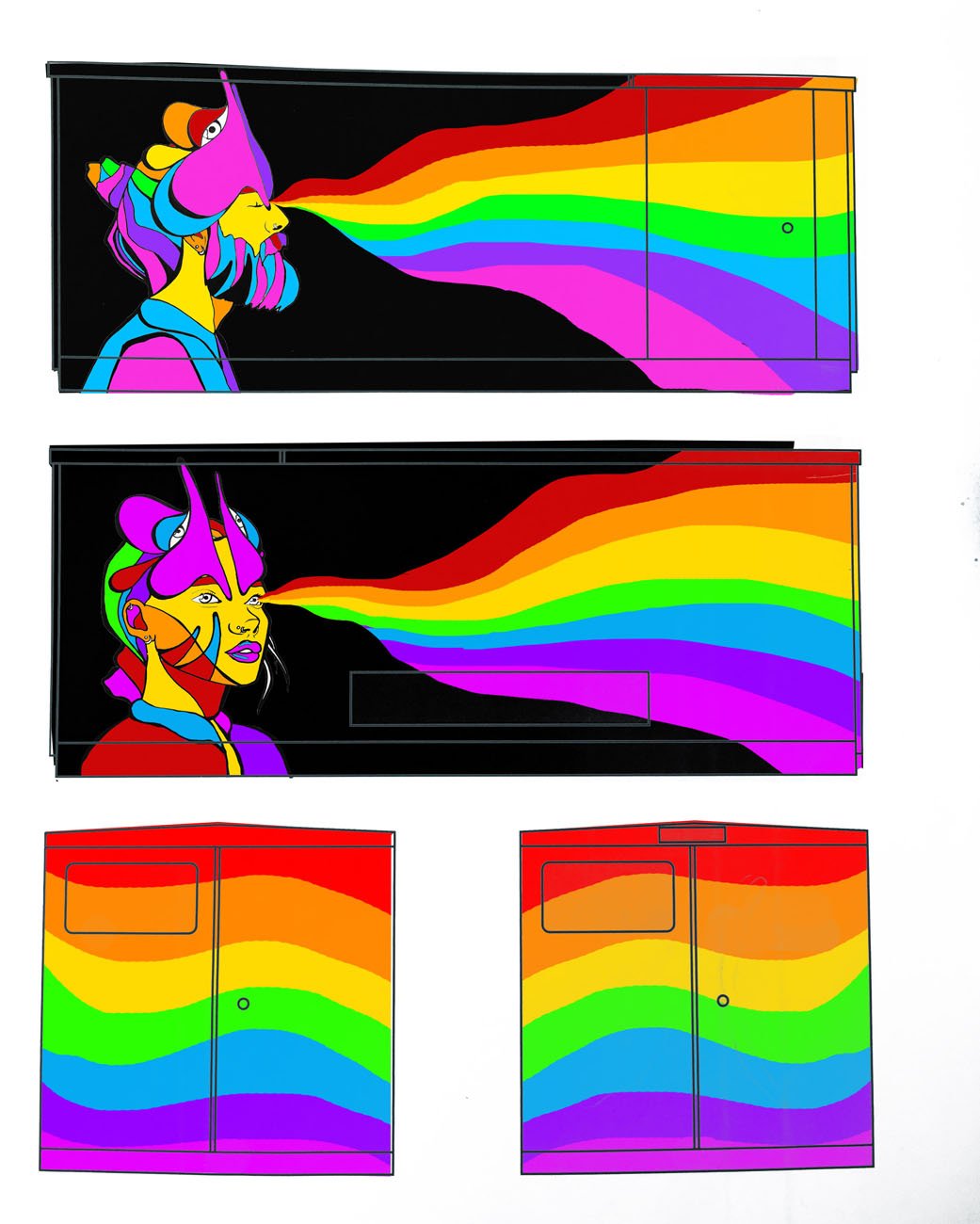 LGBTQIA+ themed power box mural painted for Melton City Council