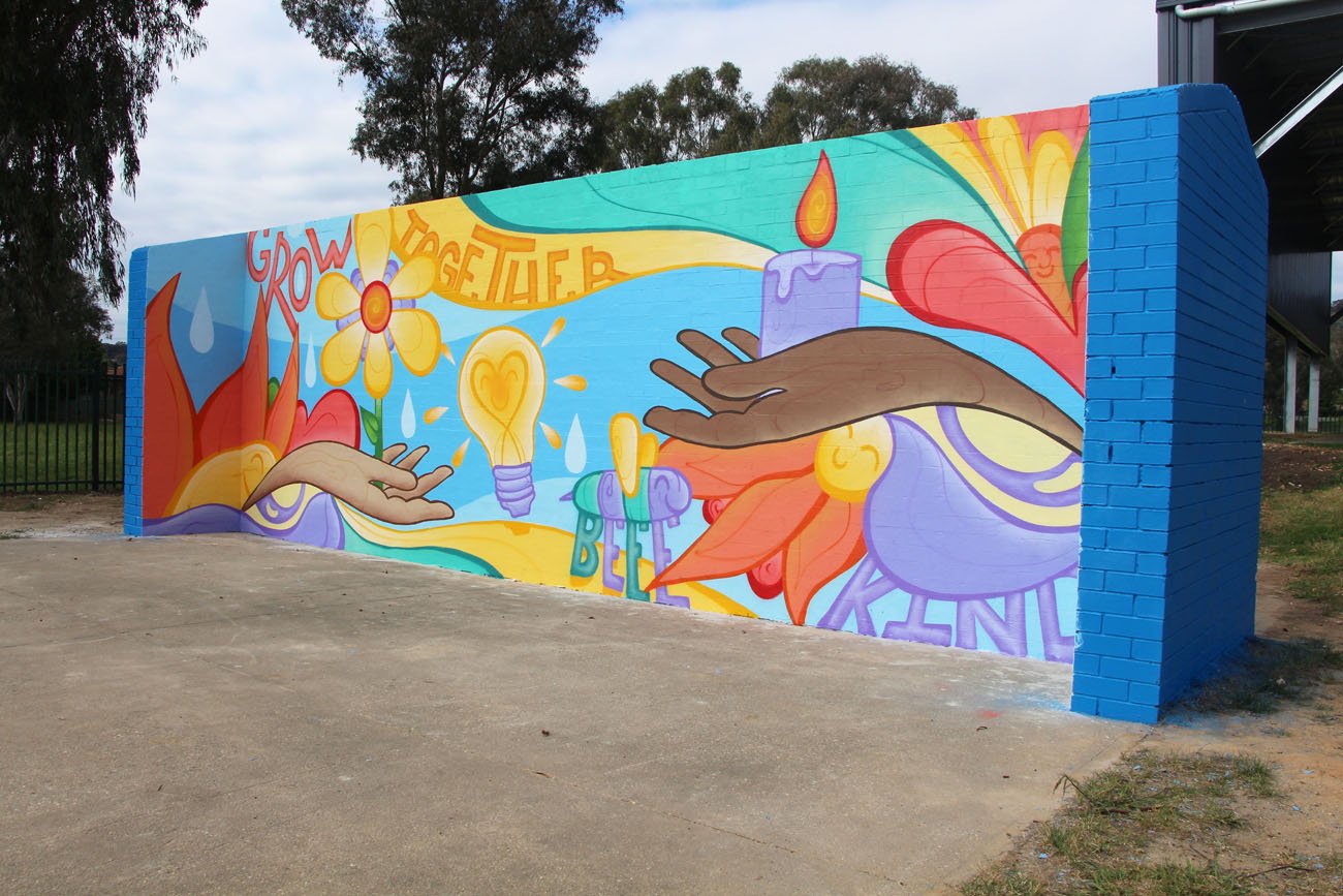 Interactive mural with Melrose Primary School in Wodonga