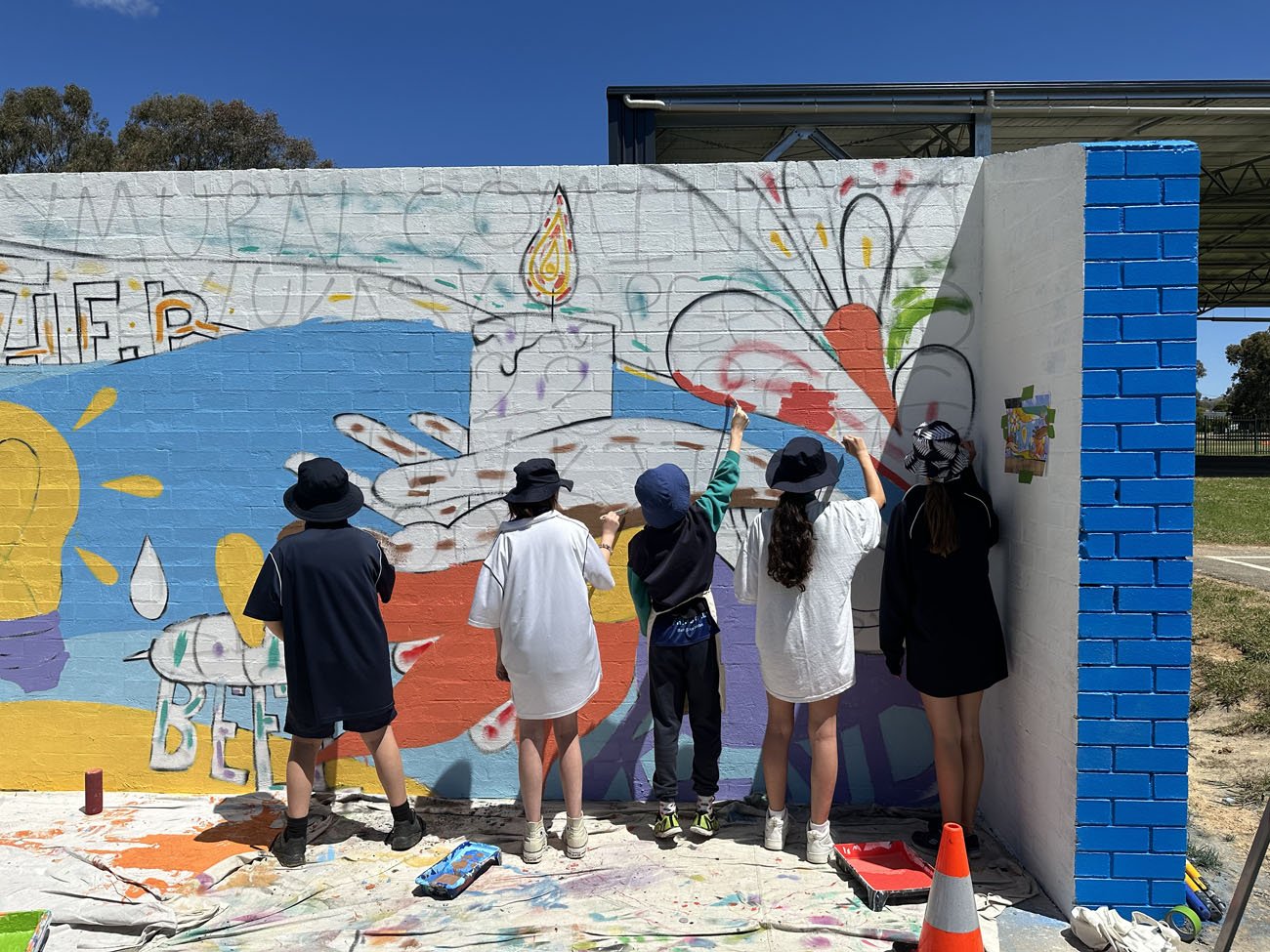 Interactive mural with Melrose Primary School in Wodonga