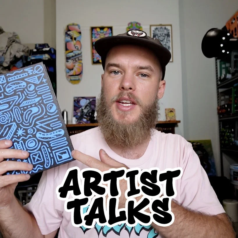 Artist talks for facilitated by Melbourne Mural Artist Lukas Kasper teaching kids and painting large scale murals at schools around Melbourne and Victoria