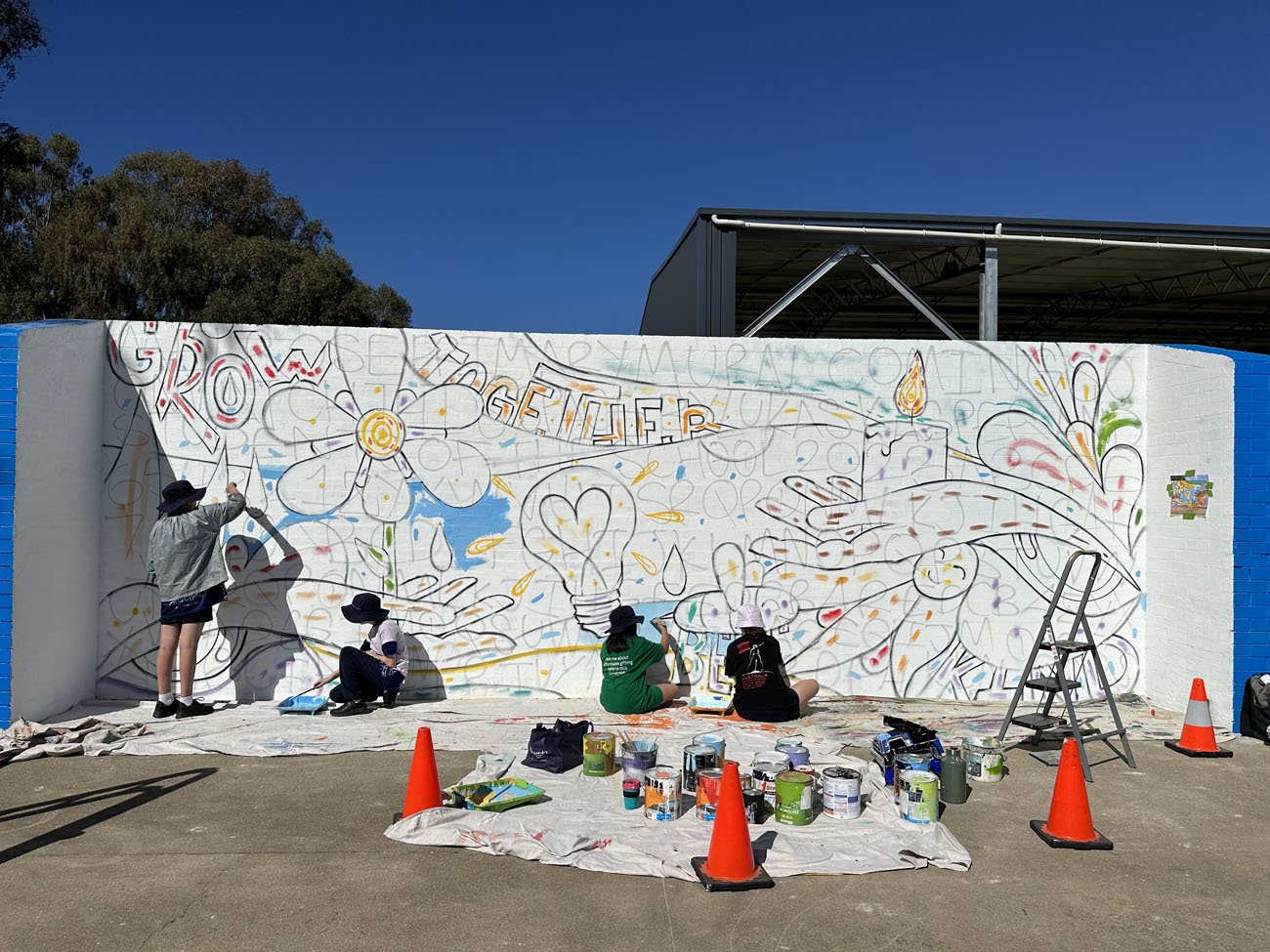 Interactive mural with Melrose Primary School in Wodonga