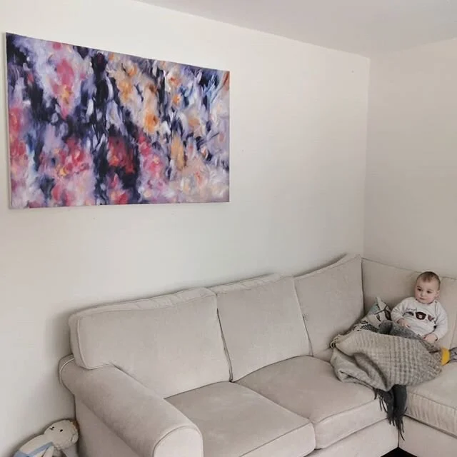 I changed up some artwork in the house last week.  These drab winter days are calling on me to put some colour on the walls.
💚
Colour has an incredible positive effect on mood. 
It's quite common to change artwork in the your home seasonally.
❤️
Rev